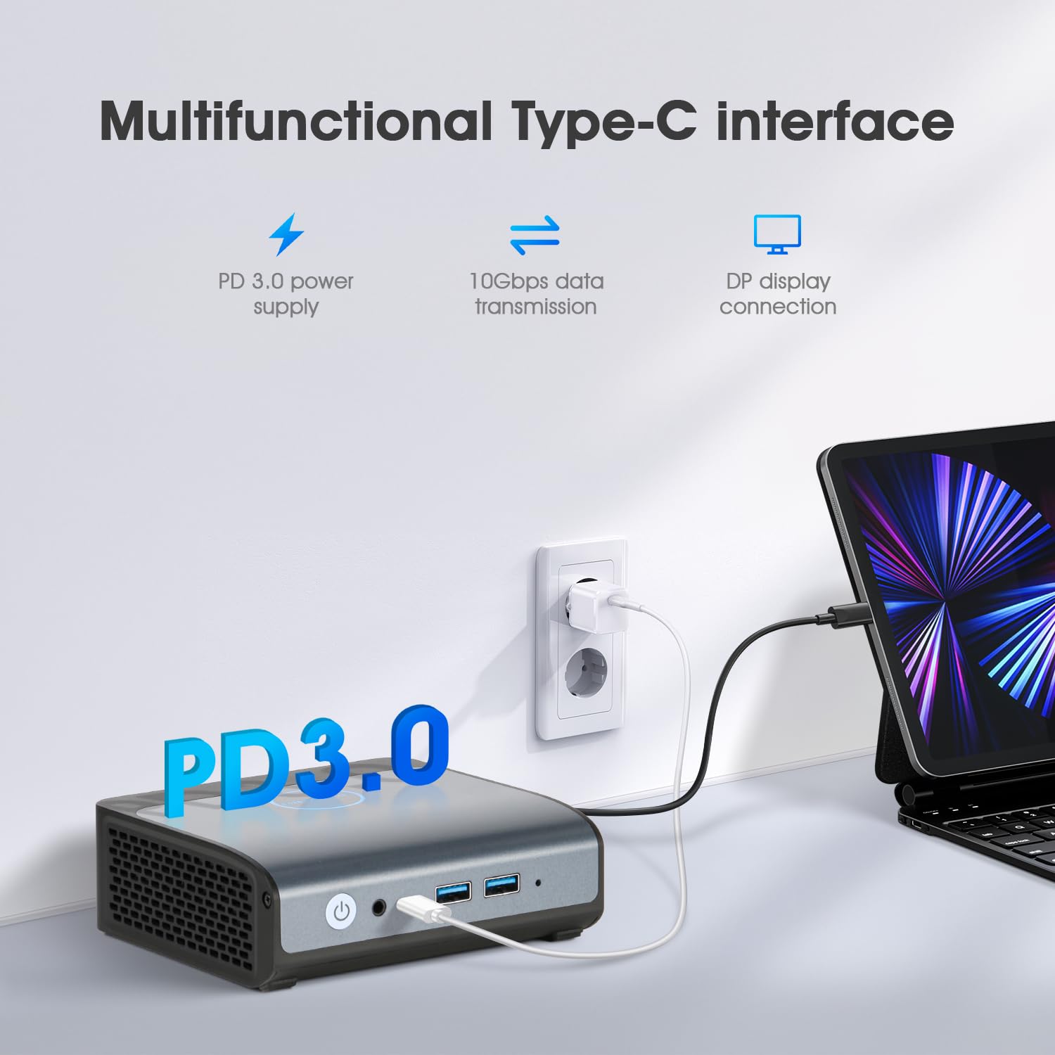 Bosgame Mini Pc E1, 16Gb Ddr4 512Gb Ssd, Intel Alder Lake N100 (Up To 3.4Ghz), 2.5G Dual Lan Mini Computer Supports Wifi5, Bt5.2