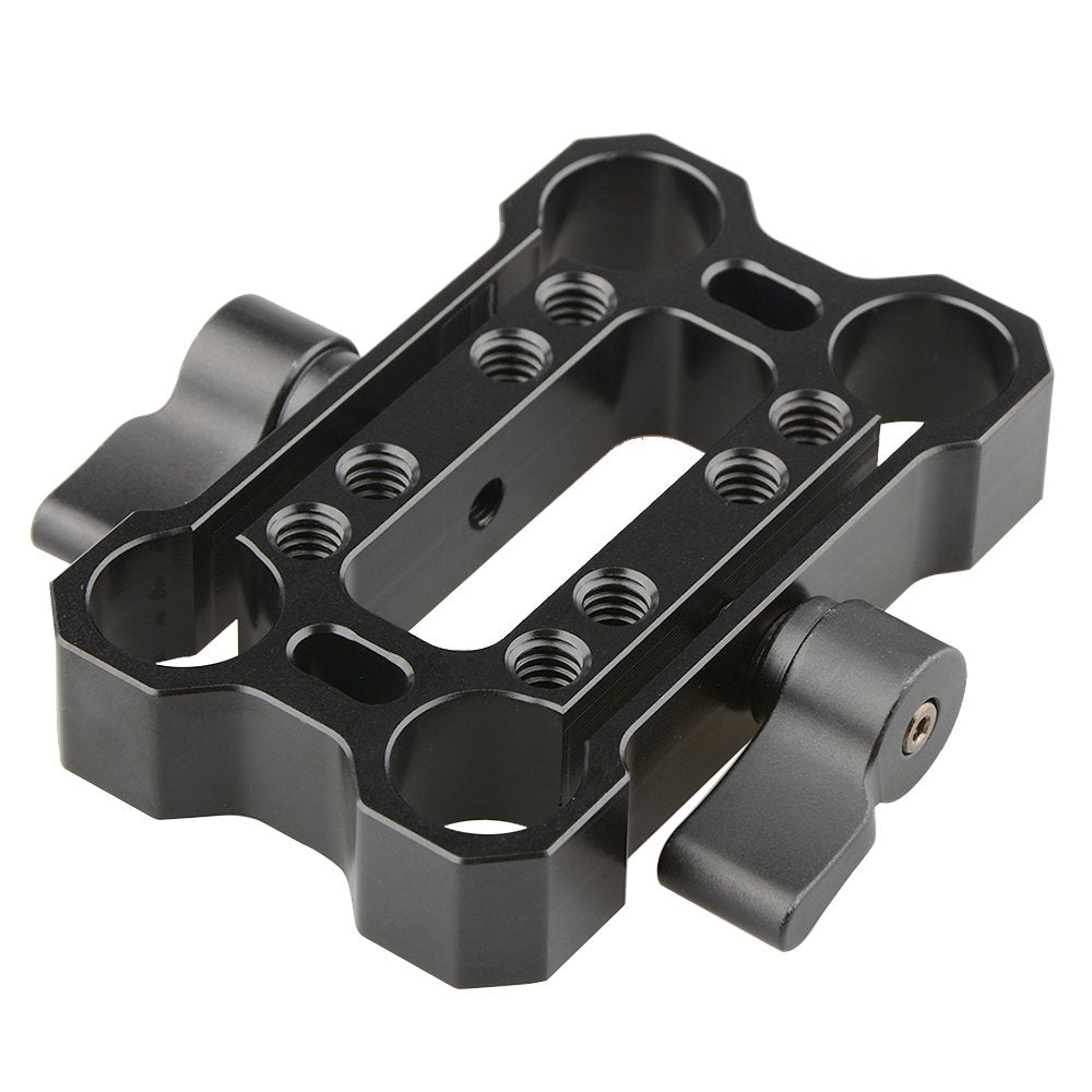 Camvate 15Mm Rod Offset Raiser Clamp For Shoulder Rig Railblock System (Black Thumbscrew)   1690