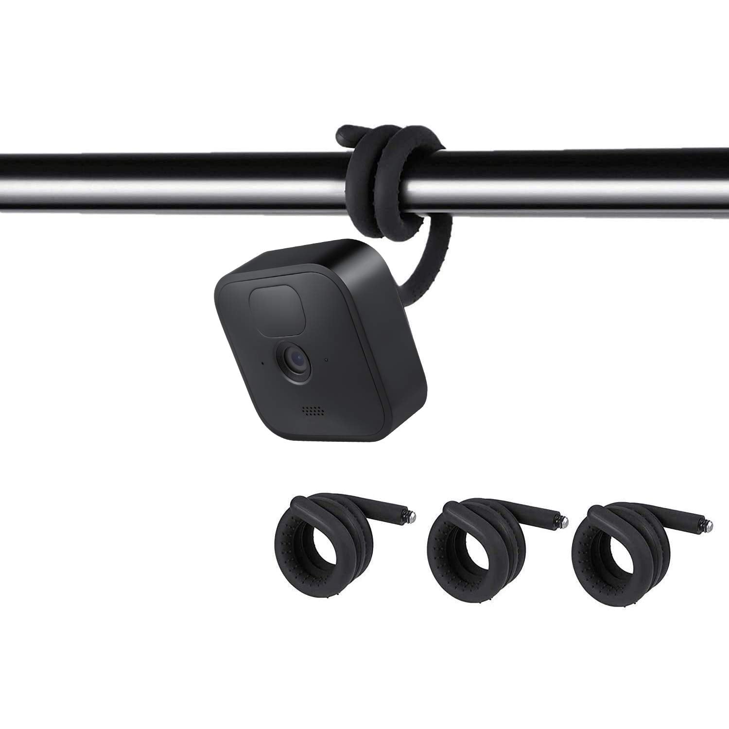 Wasserstein Adjustable Gooseneck Like Twist Mount Compatible With Blink Outdoor & Blink Xt2/Xt Camera (3 Pack, Black)