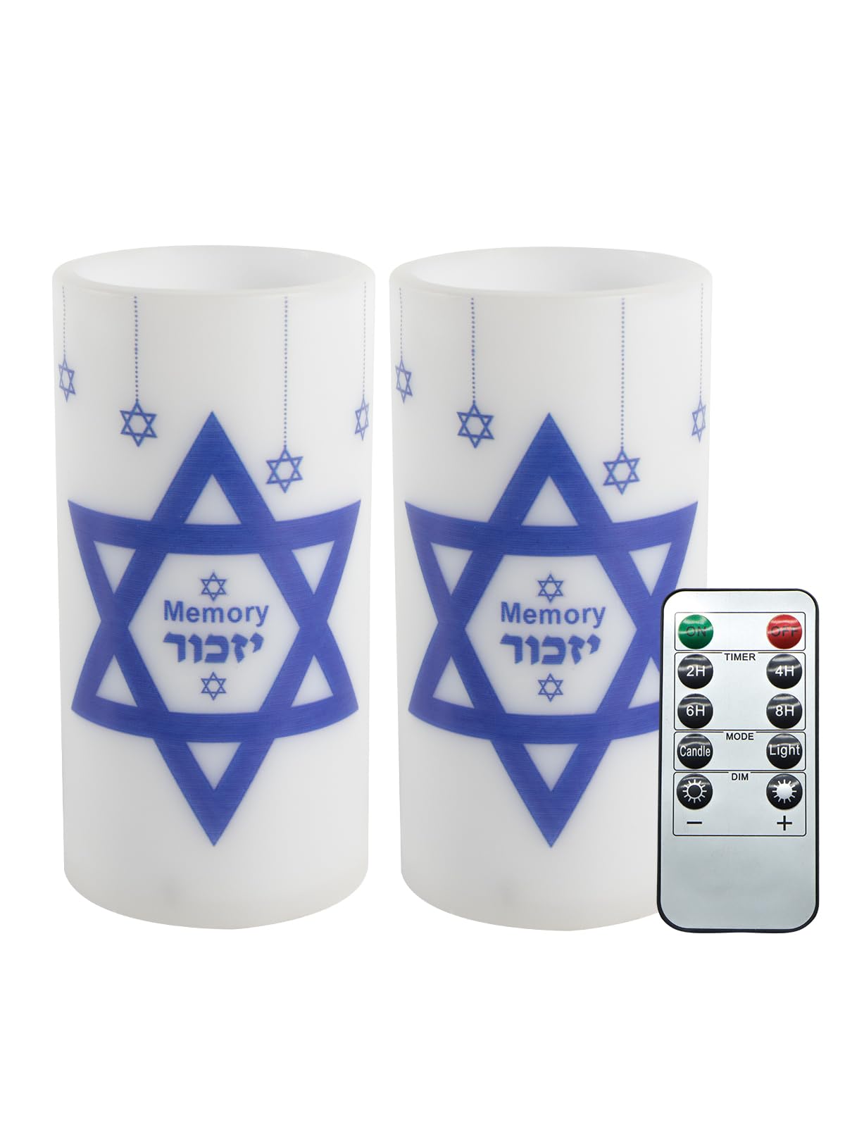 ONEIHOMM Yahrzeit Memorial Candles with Timer Remote for Loss of Loved One Sympathy for Bereavement Gifts,Shabbat Holiday,Hanukk