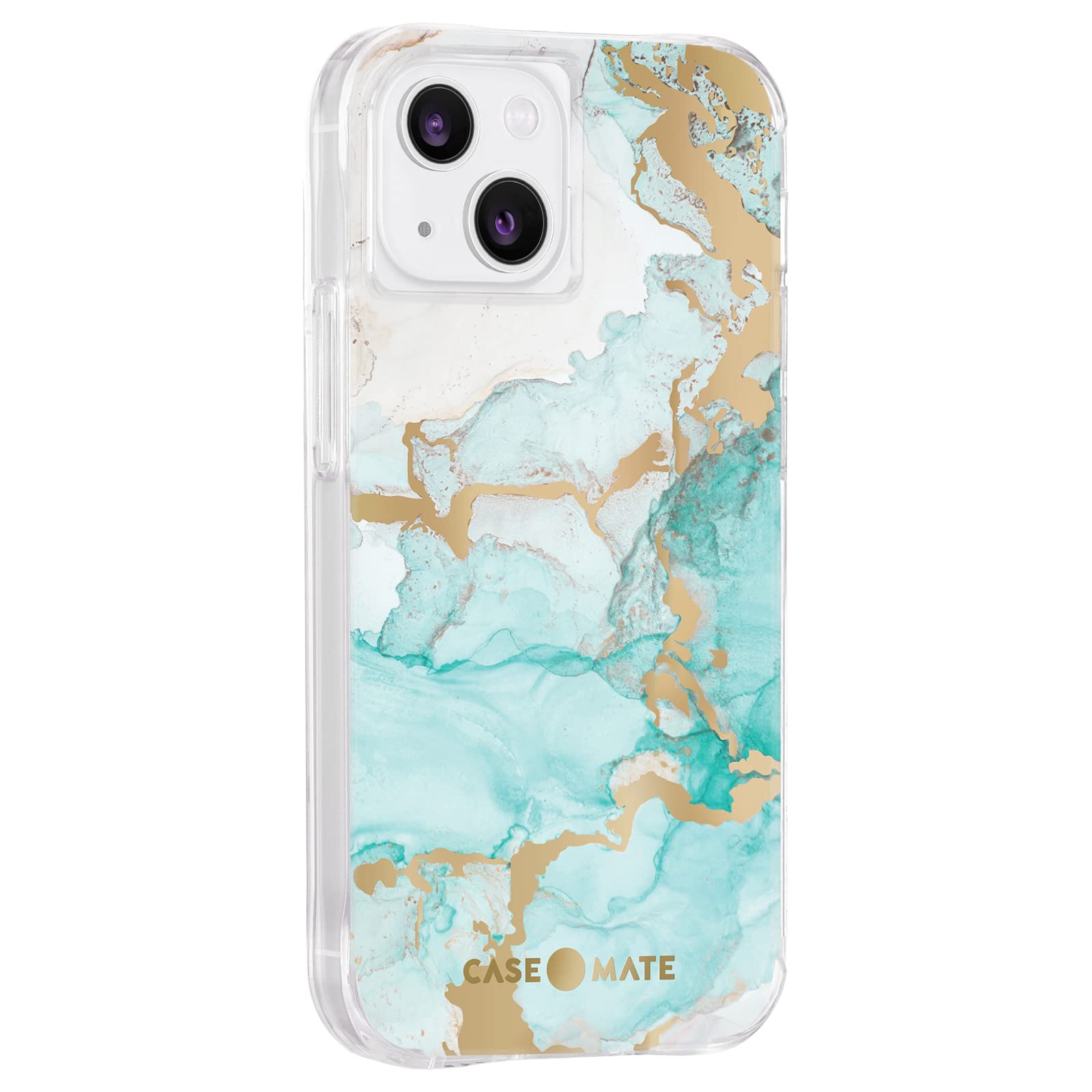 Case Mate   Tough Prints   Case For Iphone 13 Mini   Gold Foil Elements   10 Ft. Drop Protection   5.4 Inch   Ocean Marble