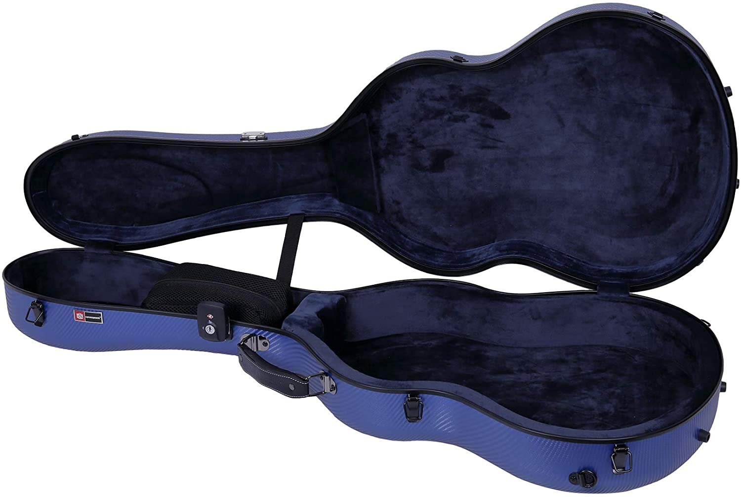 Crossrock Poly Carbon Fits 4/4 Classical Guitars, Anti Scratch Flight Case In Blue(Crf4020Cbl)