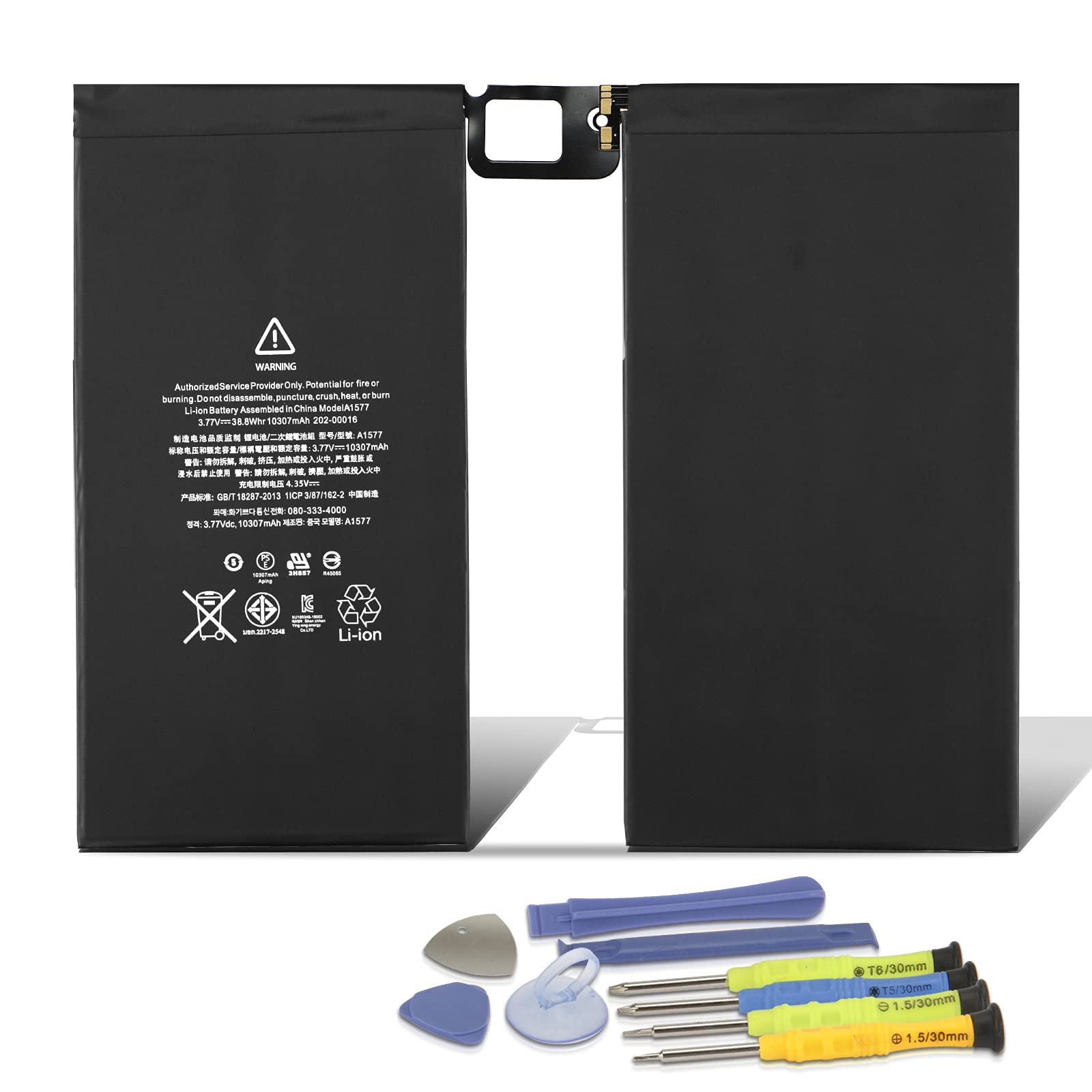 Muls A1577 Tablet Battery For Apple Ipad Pro 12.9    1St Gen Wi Fi/Cellular A1584 A1652 020 00016 Ml0F2Ll/A Ml0F2B/A Ml0F2Cl/A M