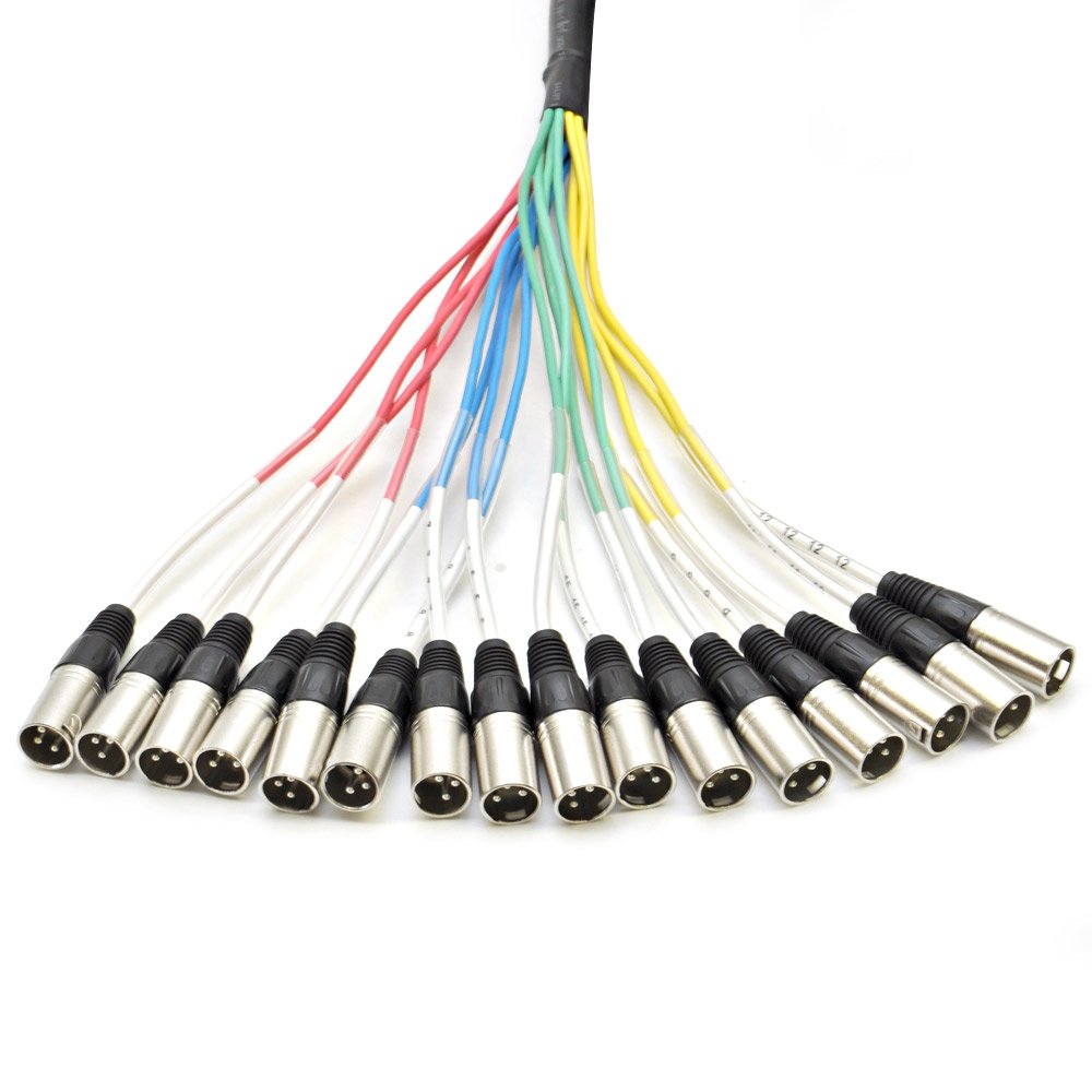 Seismic Audio - Saxt-16X10M - 16 Channel 10 Xlr Male To 1/4 Trs Snake Cable