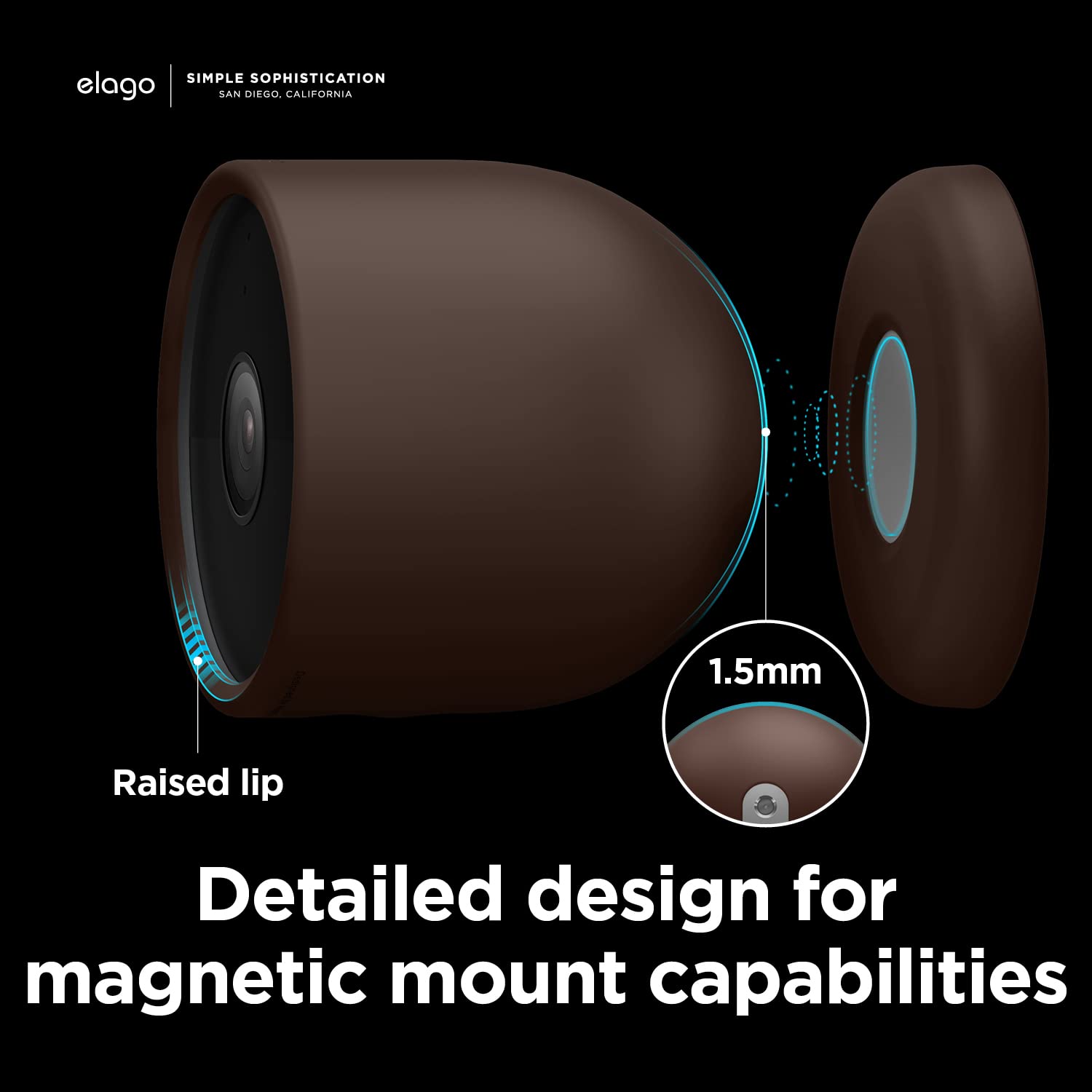 Elago Silicone Cover Compatible With Google Nest Cam Outdoor Or Indoor (Battery) - Magnetic Mount Cover Included, All Weather Pr