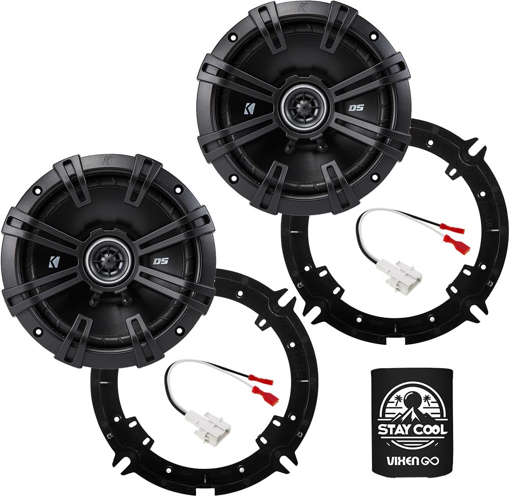 KICKER Front/Rear Door 6.75 Speakers Kit for Kia Sportage 2017-2022 Upgrade Kit - Pair of DS Series 6 3/4 Inch Coaxial Speakers