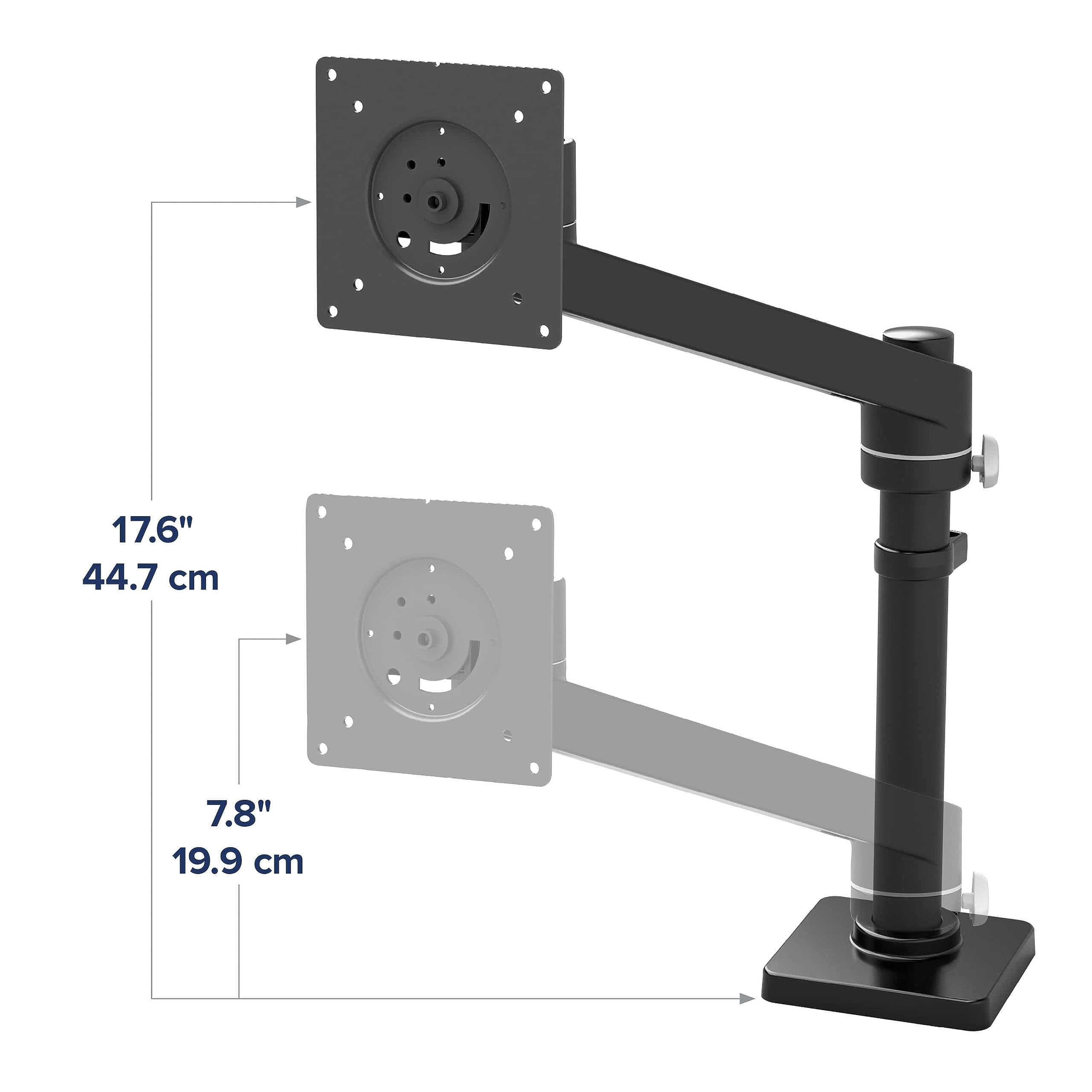 Ergotron � NX Single Monitor Arm, VESA Desk Mount � for Monitors Up to 34 Inches, 0 to 18 lbs � Matte Black