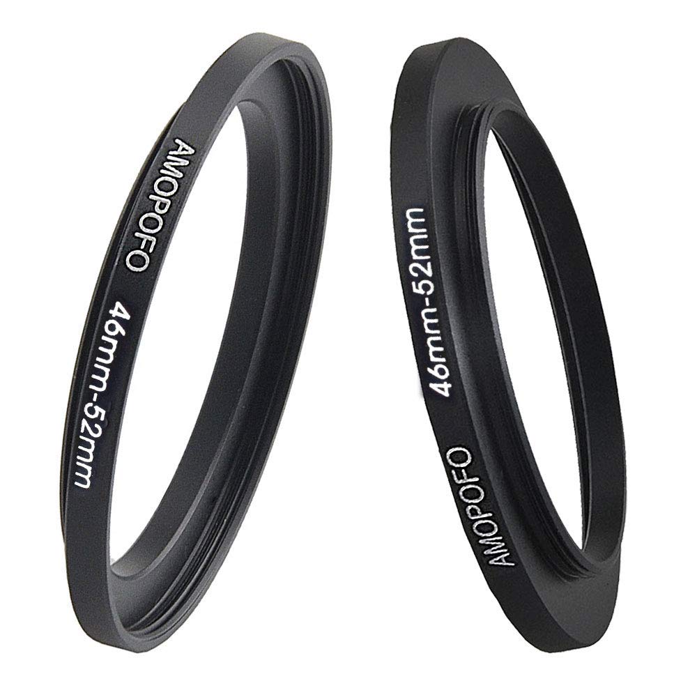 46Mm To 52Mm Metal Step Up Ring Adapter For Canon,For Nikon,Nex,Fx,Camera Lenses & Uv,Nd,Cpl Camera Filters, Made From Cnc Machined Space Aluminum With Matte Black Electroplated Finish, Ultra Slim