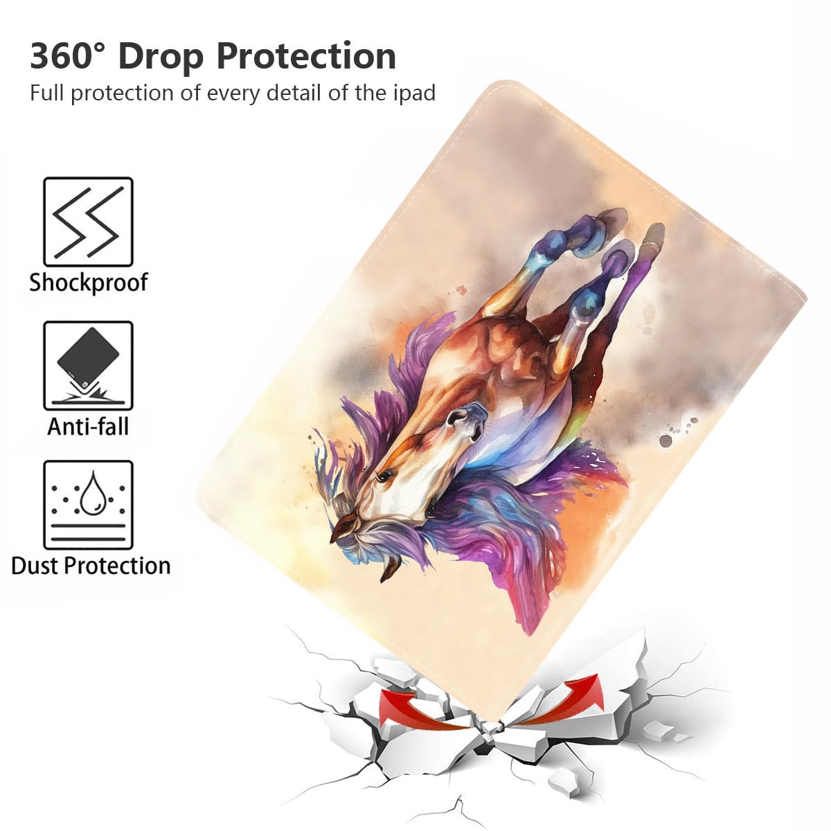 Luasao Ipad 10.2Inch (20202019)Ipad Air 10.5Inch 2019 Case, Adjustable Stand Auto Wakesleep Smart Case For Ipad 10.2Inch 8Th7Th