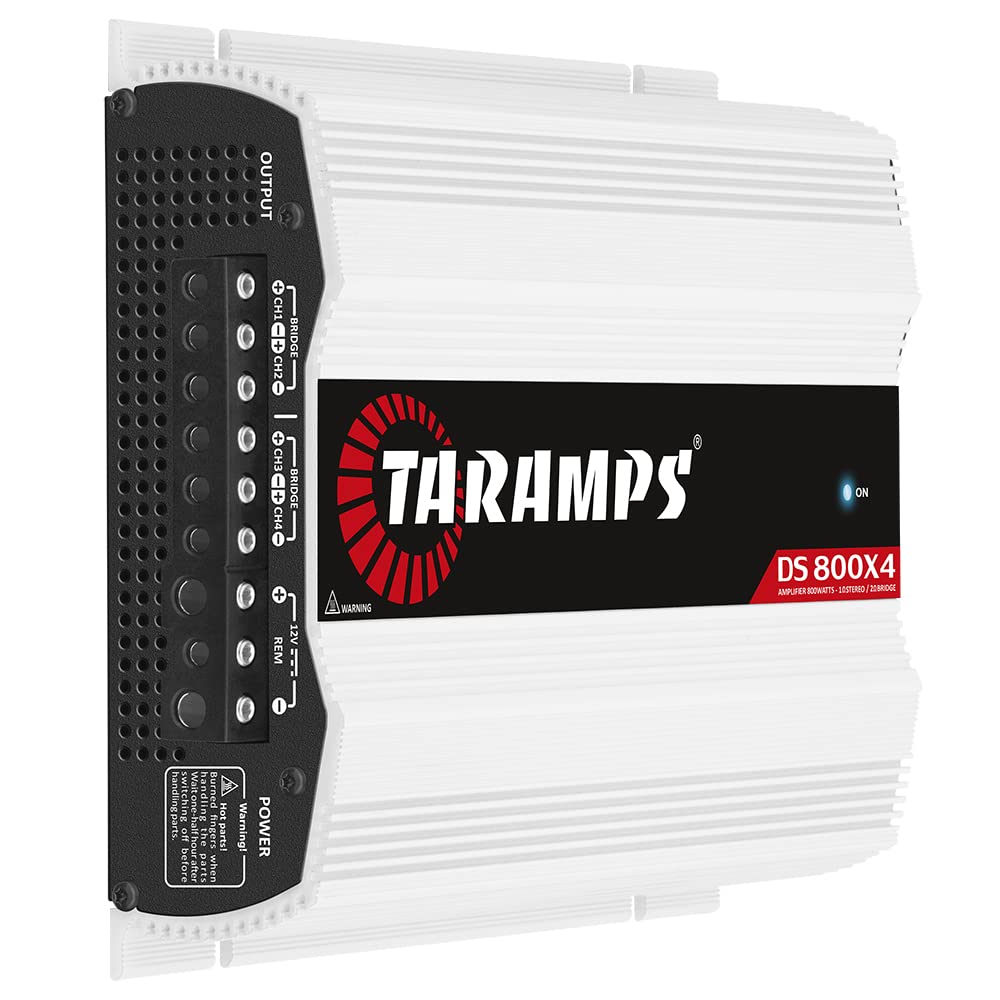 Taramps Ds 800X4 1 Ohm 800 Watts Rms 4 Channel 200X4 Rms, Class D, Full Range, Crossover High / Low Pass Fixed, Bridgedable Car