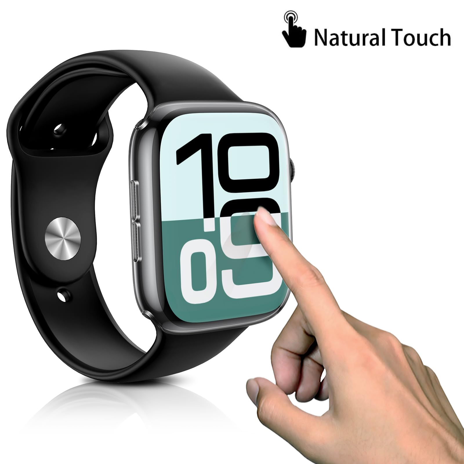 JULK Apple Watch Case Series 10 (2024) 46mm, Full-Body Soft TPU Protector, Ultra-Thin, Shockproof, Transparent - 2 Pack