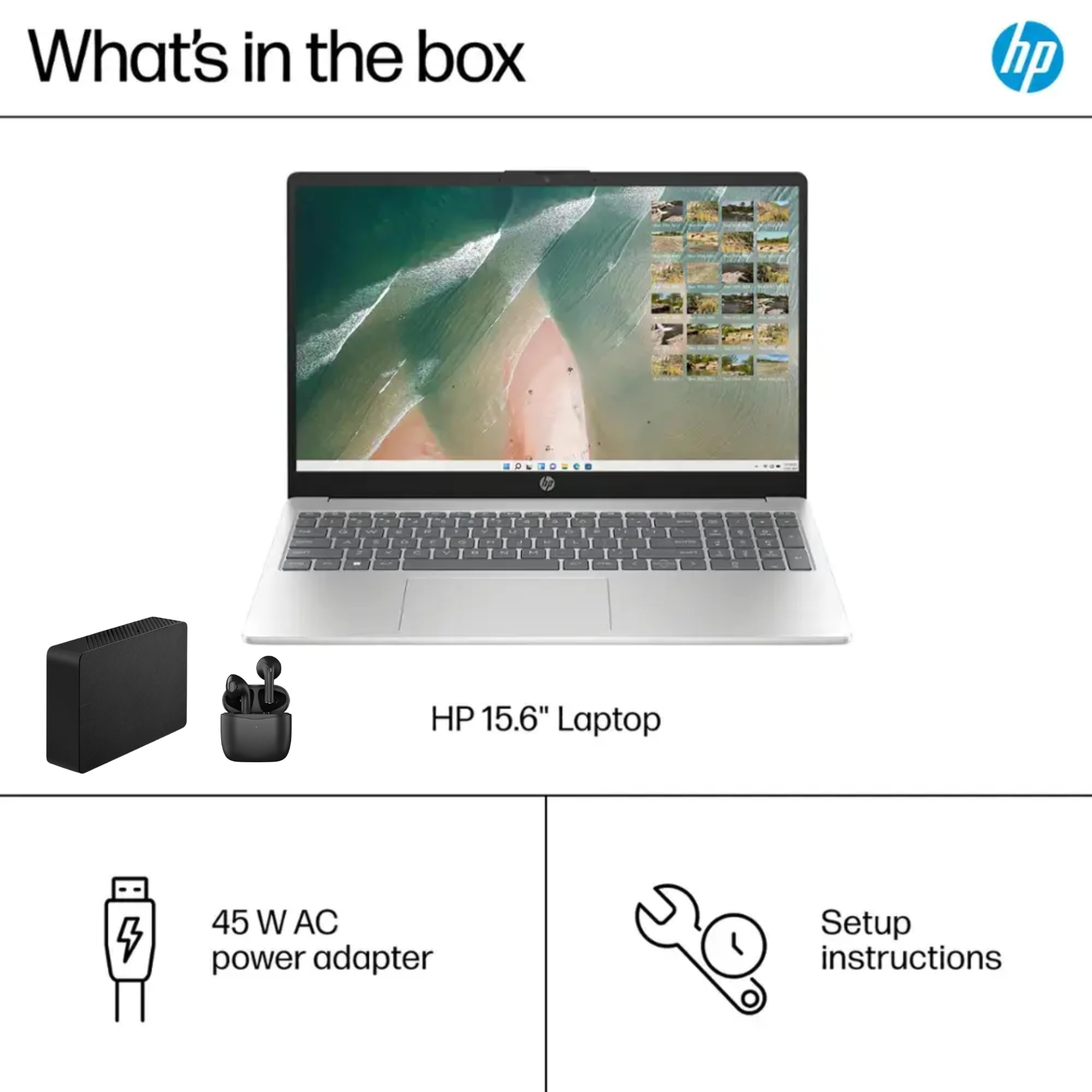 Hp 255 Essential Touchscreen Laptop, Intel 6-Core I3 Processor, 16Gb Ram, 1Tb Ssd Storage, Hdmi, Windows 11 Home With Bluetooth