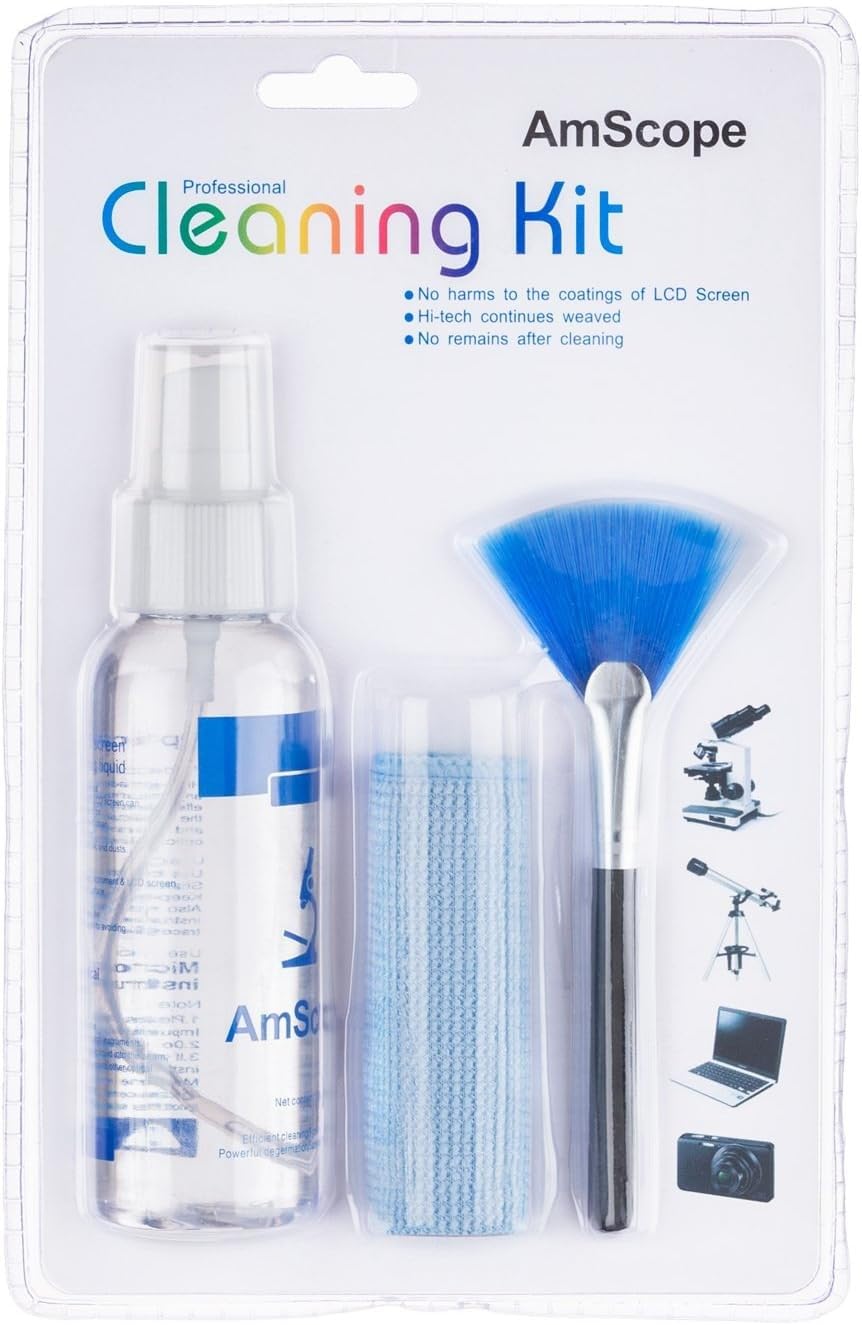 Amscope Ck I 3 In 1 Lcd Professional Cleaning Kit For Laptop, Tv, Monitor And Camera Lens