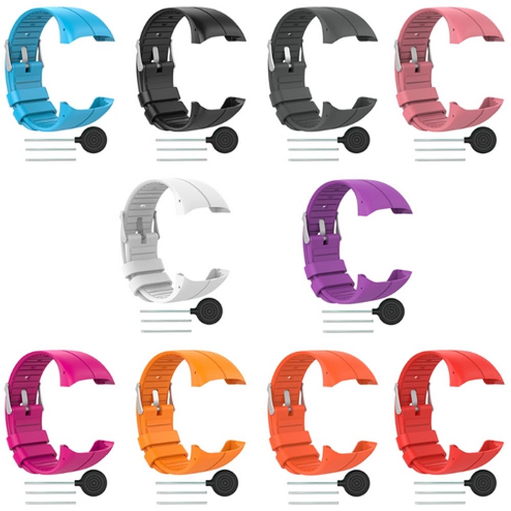 Qghxo Band For Polar M400/M430, Soft Adjustable Silicone Replacement Wrist Watch Band For Polar M400/M430 Watch (Black)