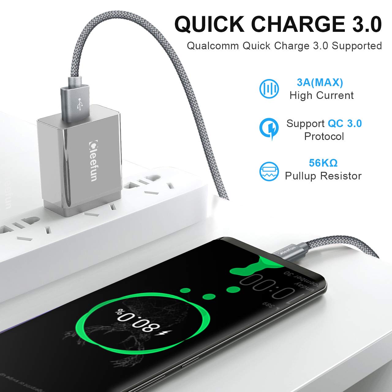 Cleefun Usb C Cable, Usb To Usb C Cable Braided, [5 Pack, 3/3/6/6/10 Ft] Type C Charger Fast Charging Cable For Iphone 16 15 Pro Max/Pro/Plus, For Samsung Galaxy S25 S24 S23 S22 S21 S20 S10, Pixel