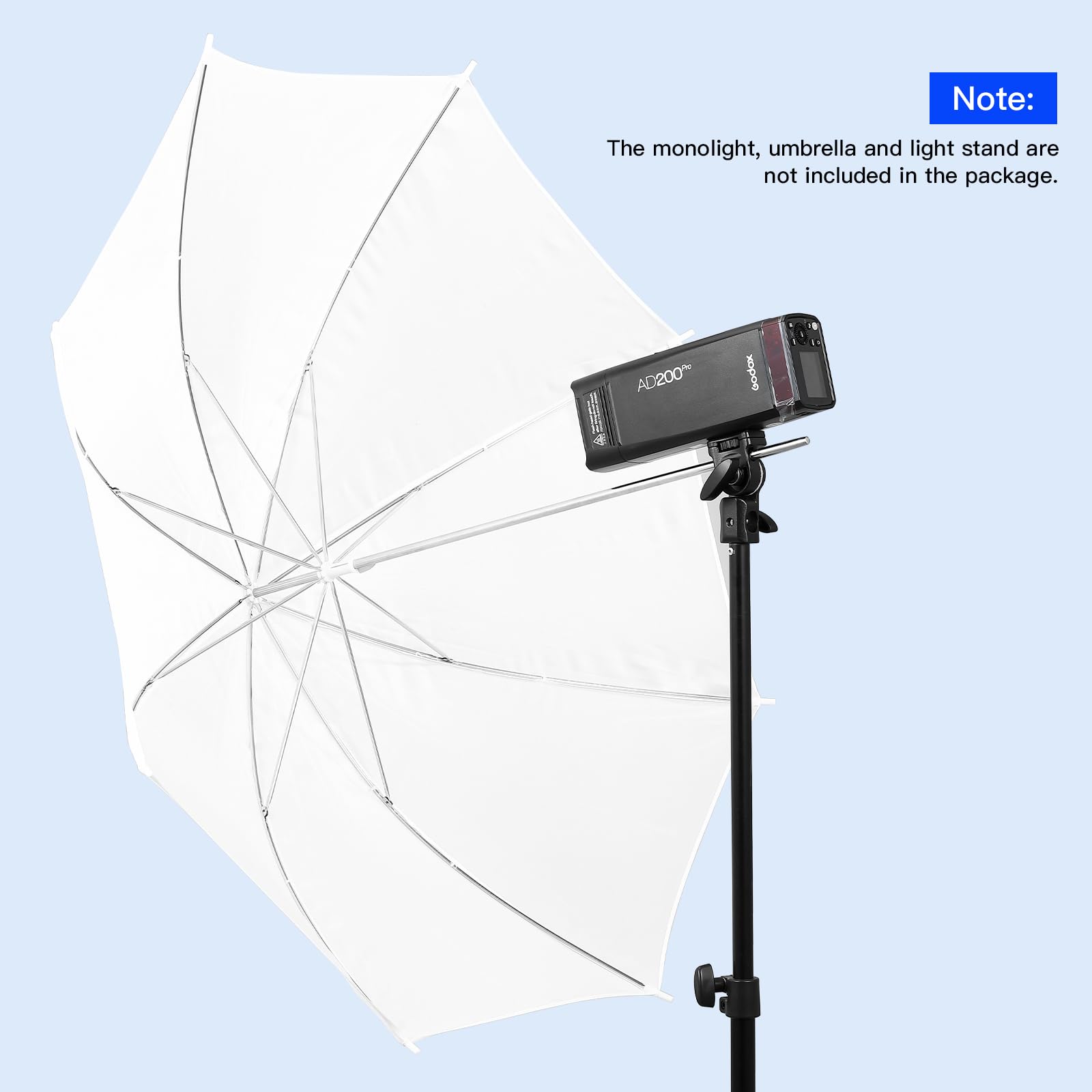 Godox Ad-E2 Flash Holder Metal Bracket With 1/4 Inch Screw Umbrella Mount For Ad200 Ad200Pro Ad300Pro