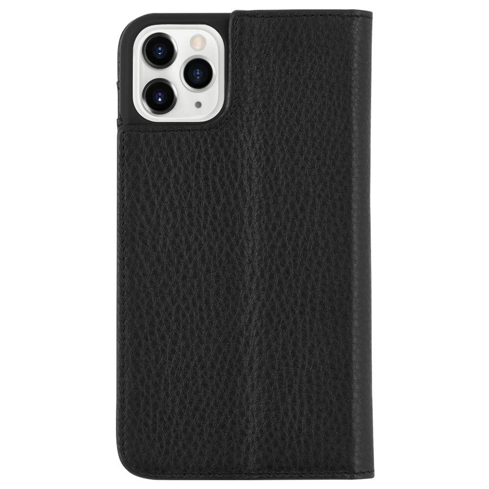 Case Mate   Leather Wallet Folio   Case For Phone 11 Pro Folio   5.8 Inch   Black Leather