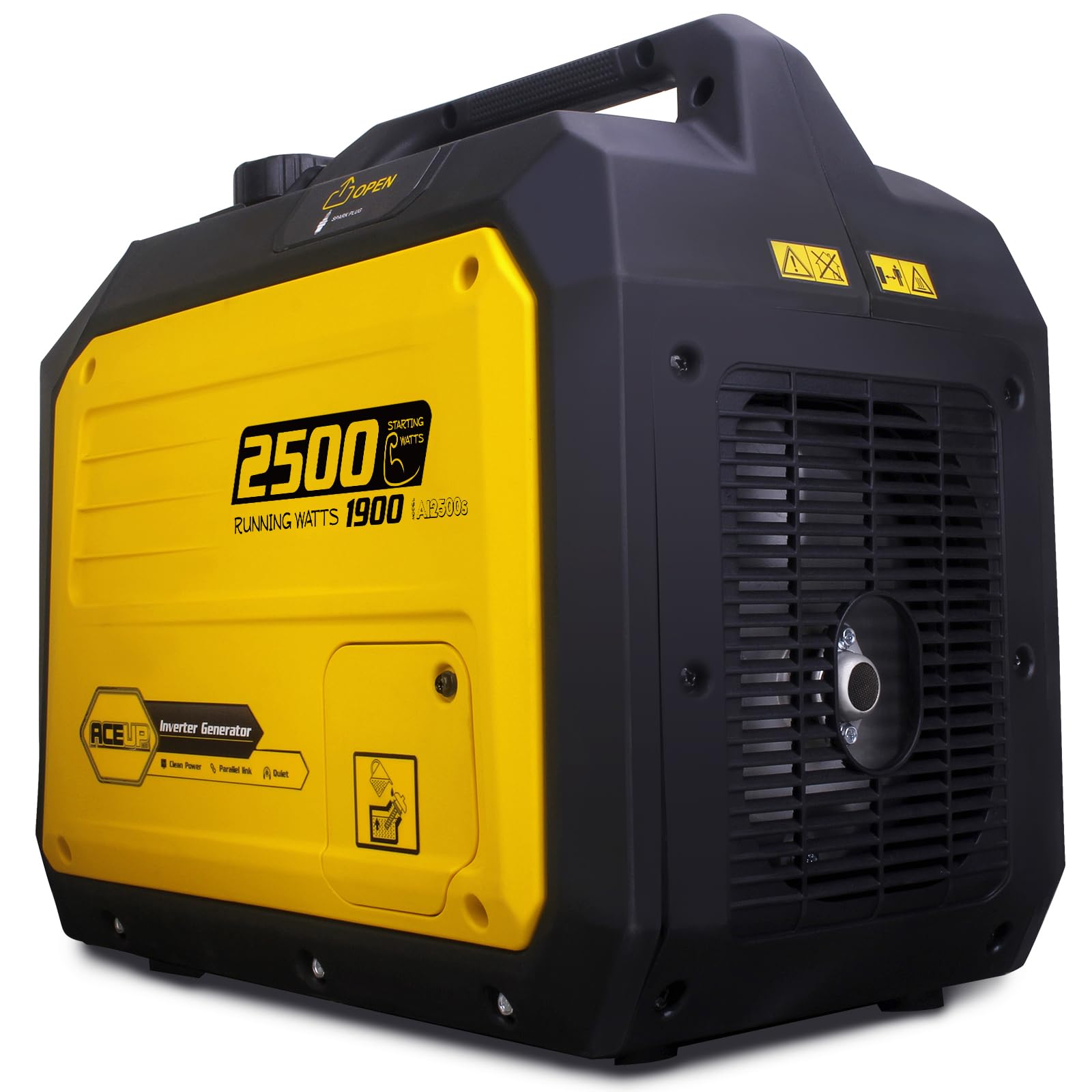 Aceup Energy 2500 Watt Gas Inverter Generator, Super Quiet Portable Generator For Home Use, Camping, Epa Compliant