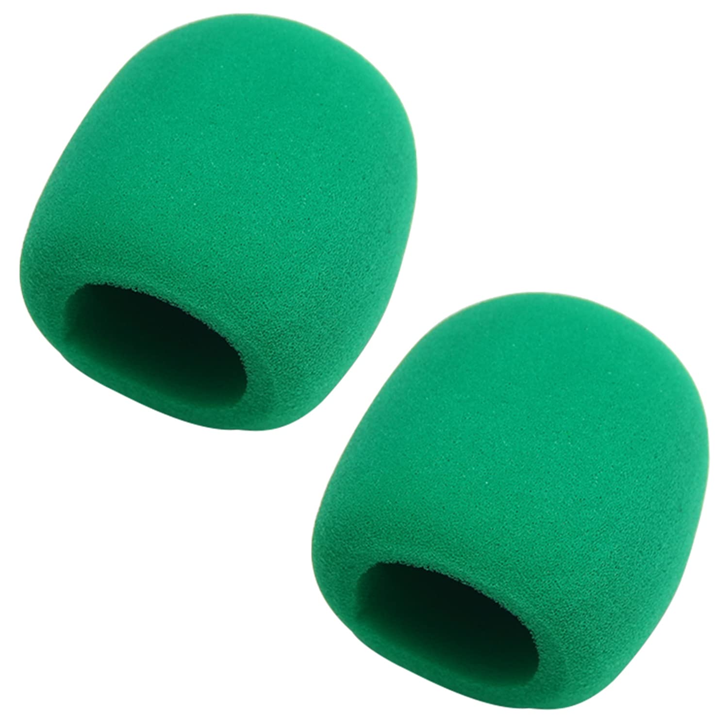 Fielect 2Pcs Microphone Cover Foam Mic Cover Handheld Microphone Windscreen Shield Micro Foam Filter Green For Ktv Broadcasting
