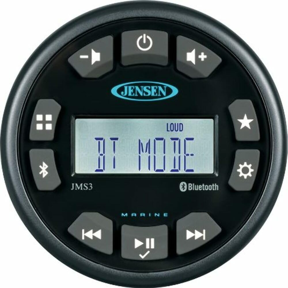 Jensen Jms3Rtl Compact Bluetooth Am/Fm/Usb/Wb Waterproof Stereo - 3'', Black,WBEEAB083JV4X9Y