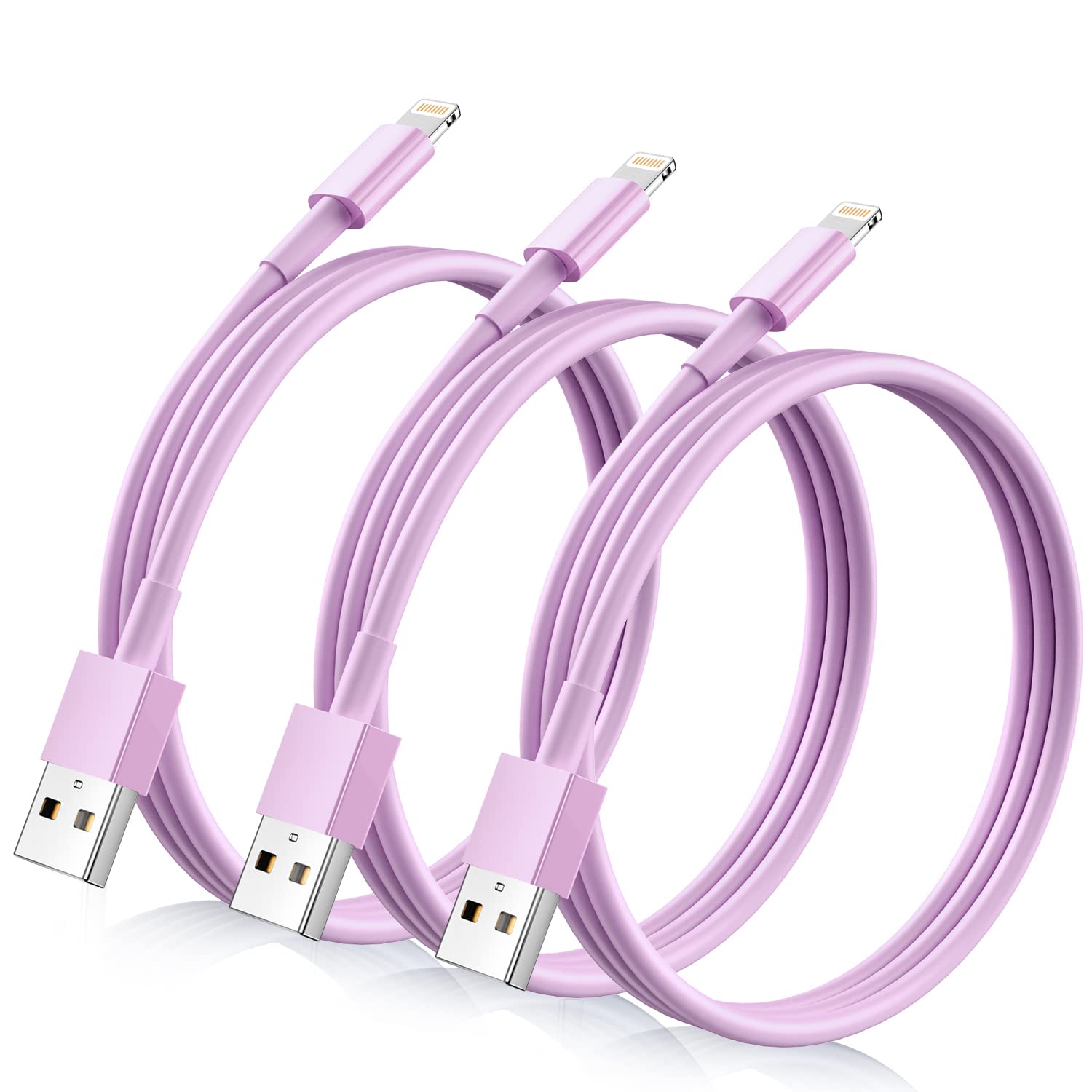 Hfhscn For Iphone Charger Cord Lightning Cables, Original 2023 Upgraded [3Pack 3Ft] Mfi Certified Usb A Charging Cable For Iphone 13 12 11 Mini Pro Xr Xs Max X Se 8 7 6 Plus