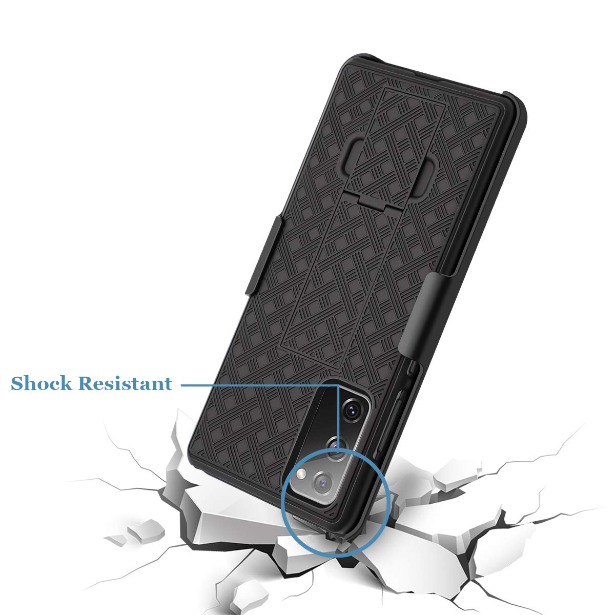 Samsung Galaxy S20 Fe 5G Case, Fingic Galaxy S20 Fe Belt Clip Holster Case Slim Combo Shell With Kickstand Swivel Belt Clip Hols