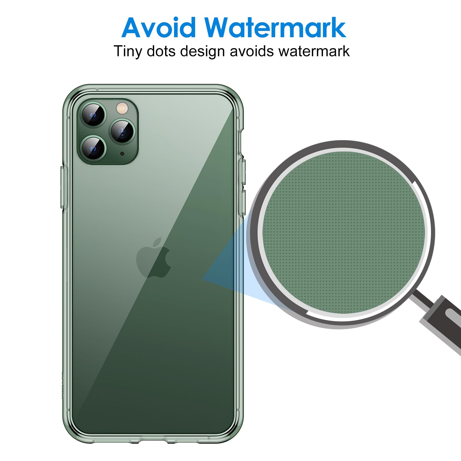 Jetech Case For Iphone 11 Pro 5.8-Inch, Non-Yellowing Shockproof Phone Bumper Cover, Anti-Scratch Clear Back (Midnight Green)