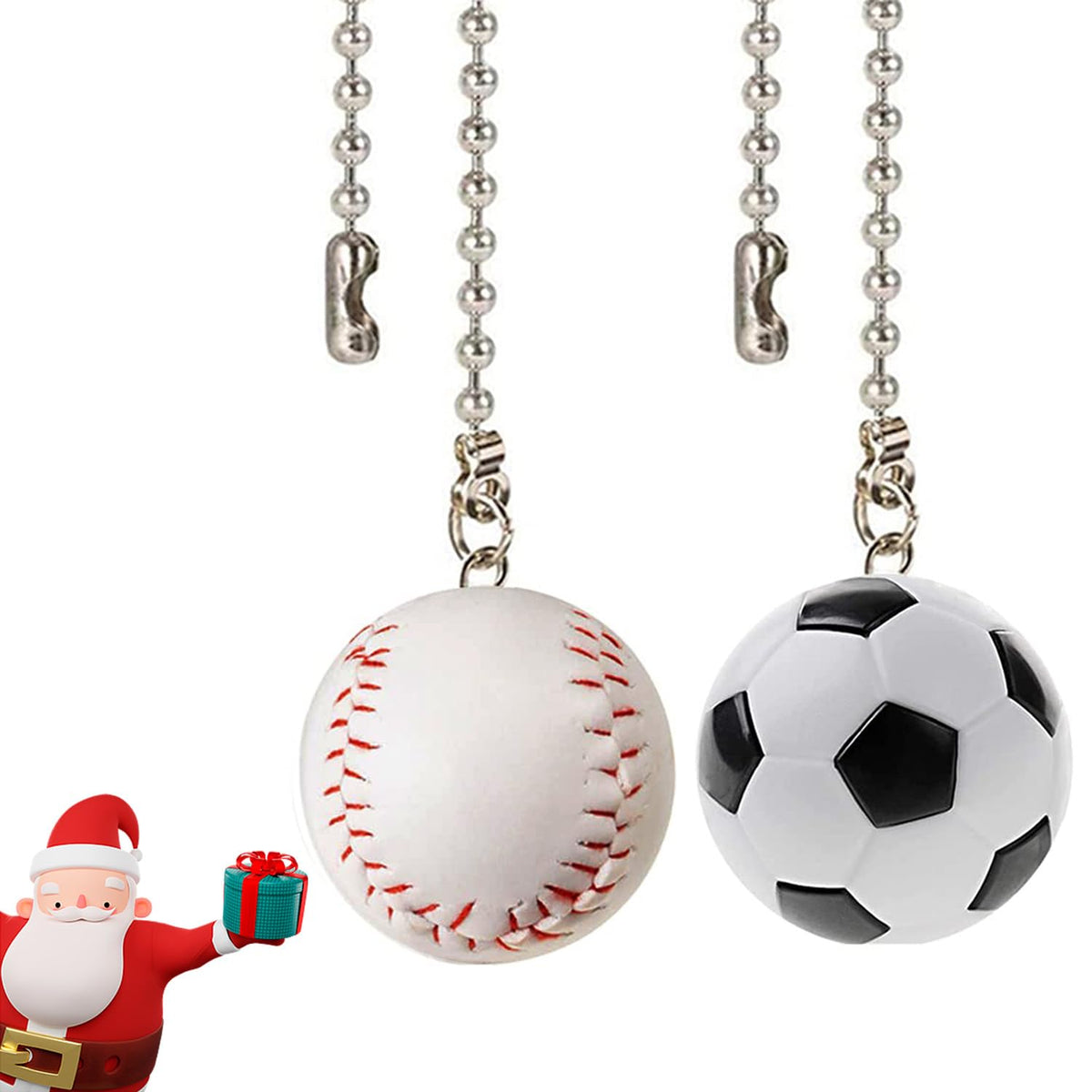 Ceiling Fan Chain Pulls Decorative Extension 12 Inches Football And Baseball Extender Ornaments Pendant Fan Pulls Set For Ceilin