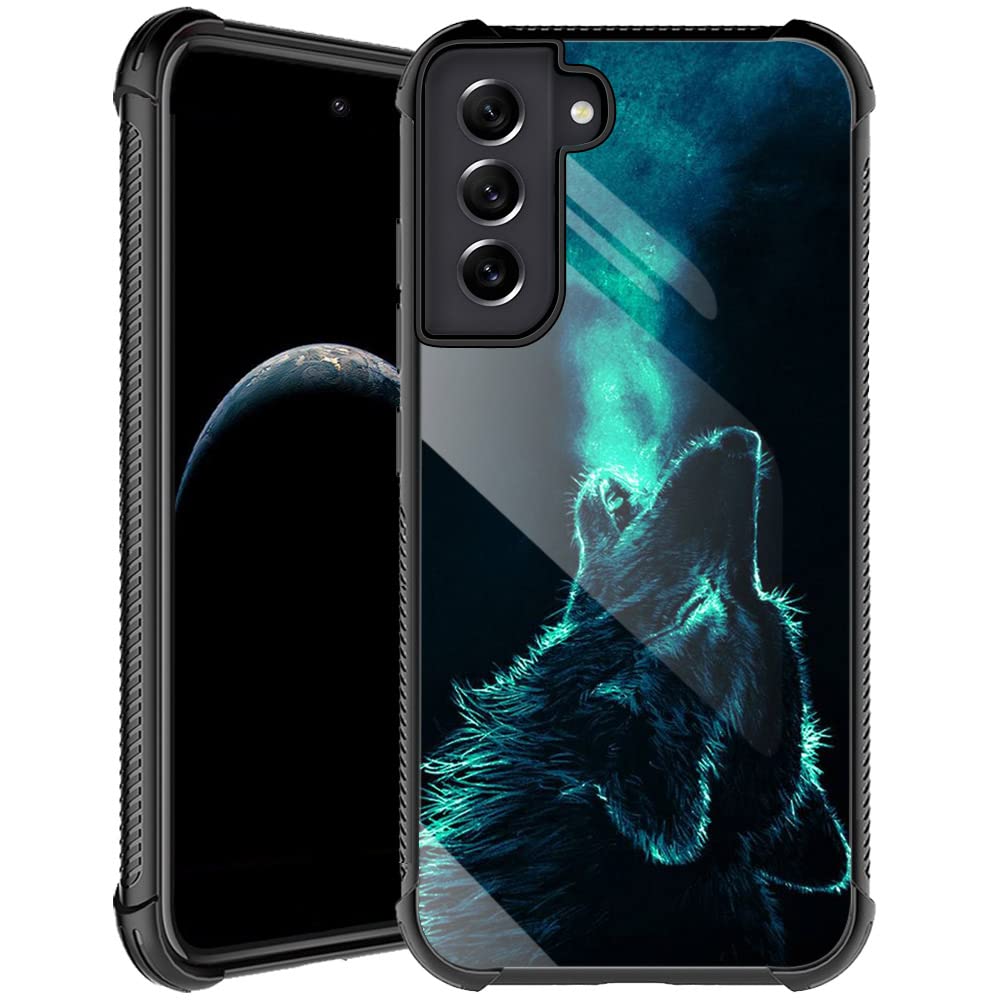 Samsung Galaxy S21 Plus Case,Lonely Wolf Galaxy S21+ Plus Cases For Boys Men,Anti Scratch Soft Tpu Protect Pattern Design Case C