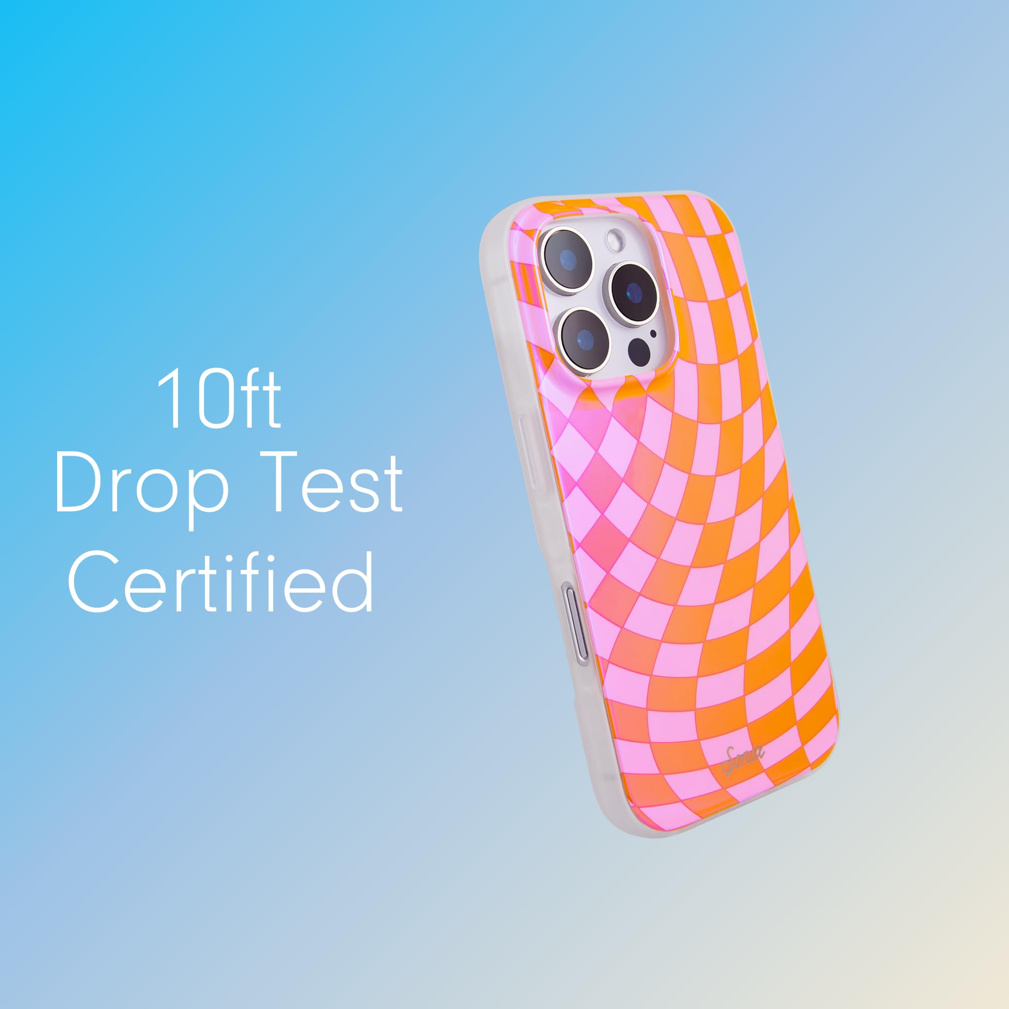 Sonix Case For Iphone 16 Pro Max | Compatible With Magsafe | 10Ft Drop Tested | Checkmate Pink