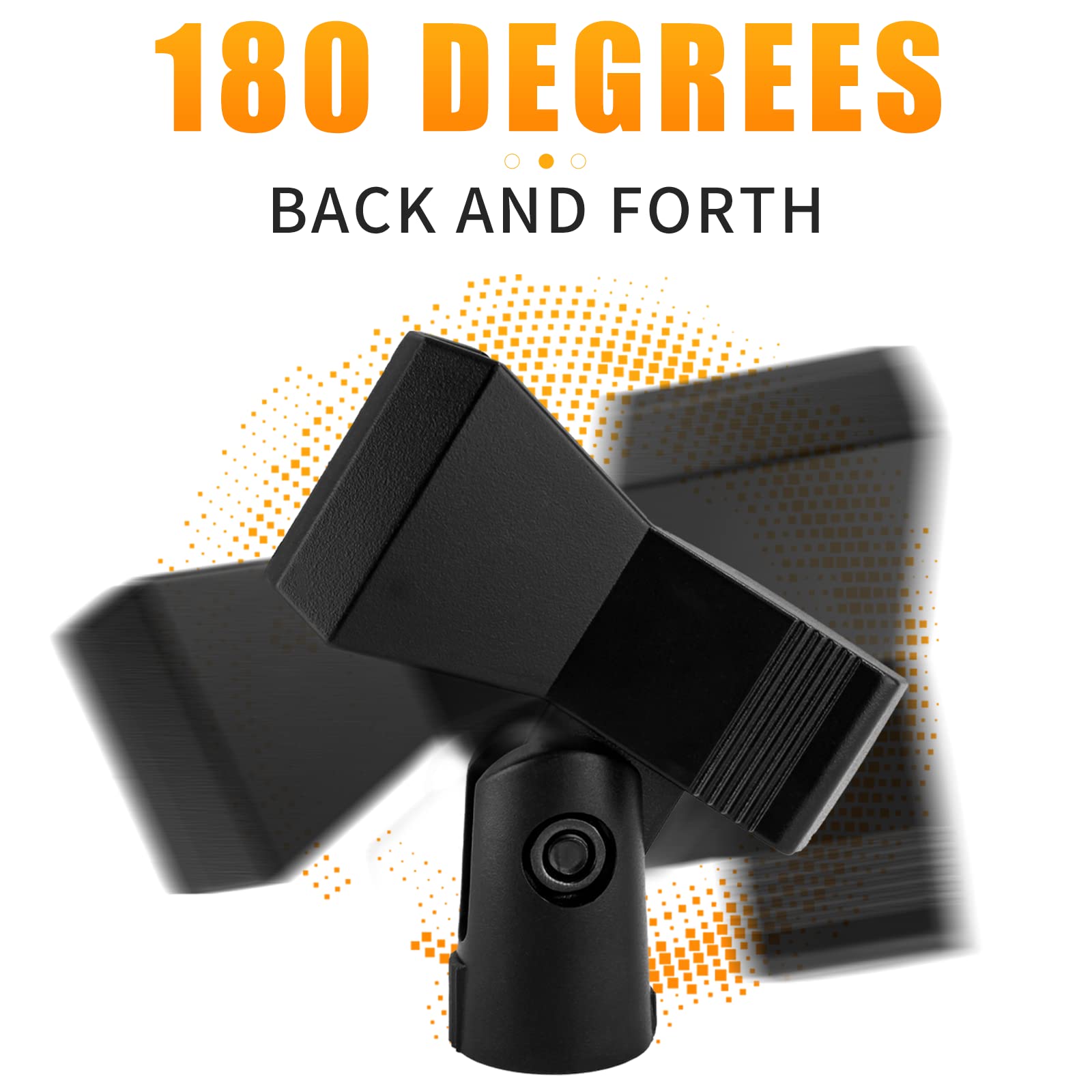 Coufce Universal Microphone Clip Holder, Adjustable Mic Butterfly Clip With Adapter For Mic Stand 5/8 Inch Male To 3/8 Inch Fema