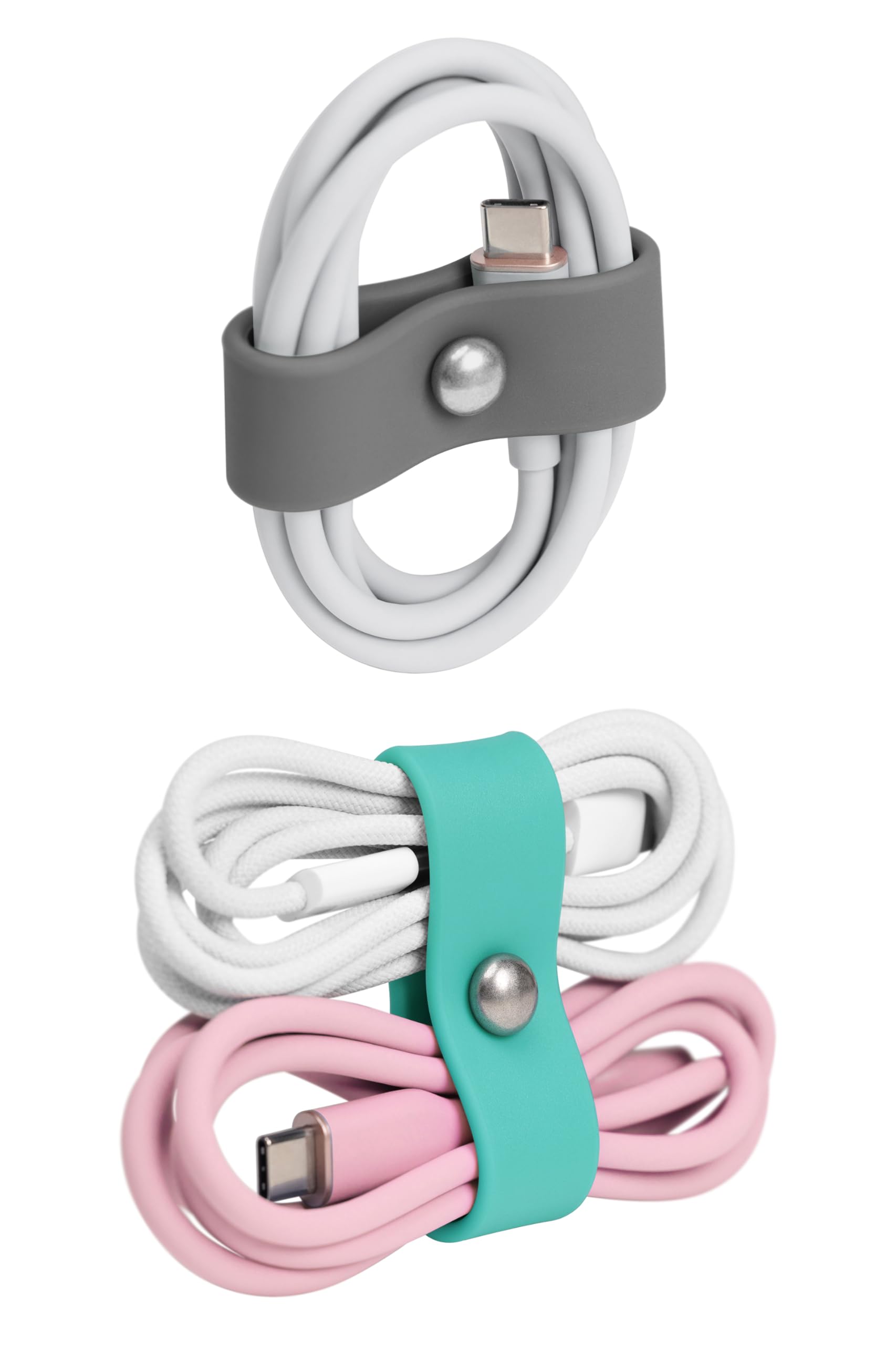 5 Pack Cord Organizer, Ring Cord Keeper, Cable Organizer Usb Holder, Silicone Cable Ties, Reusable Cord Organizer Cable Straps,