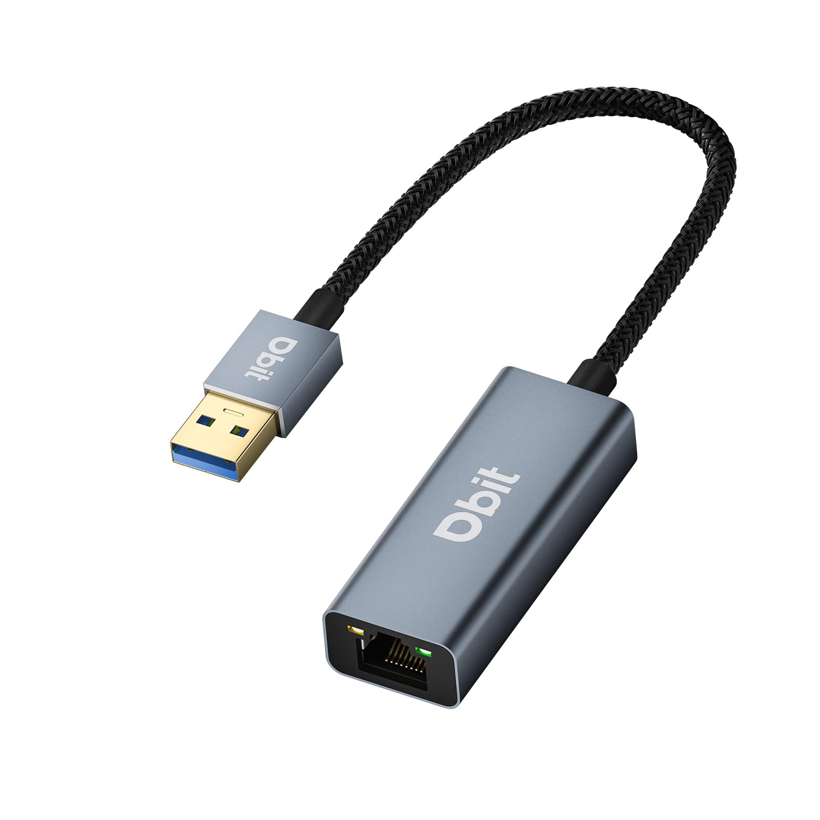 Dbit Usb To Ethernet Adapter, Driver Free Usb 3.0 To Gigabit Ethernet Lan Network Adapter, Rj45 Internet Adapter Compatible With
