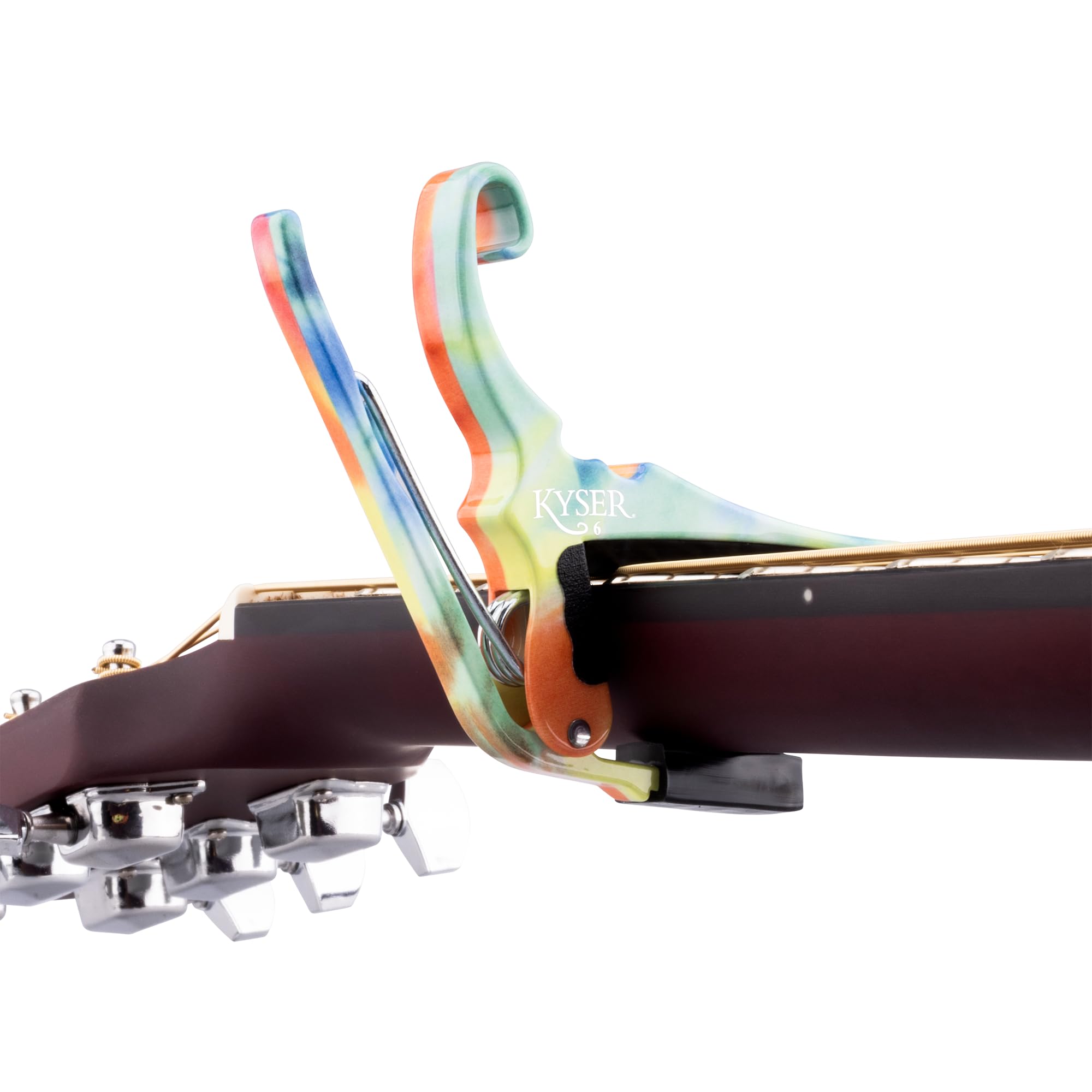 Kyser Quick Change Guitar Capo For 6 String Acoustic Guitars, Tie Dye, Kg6Tda
