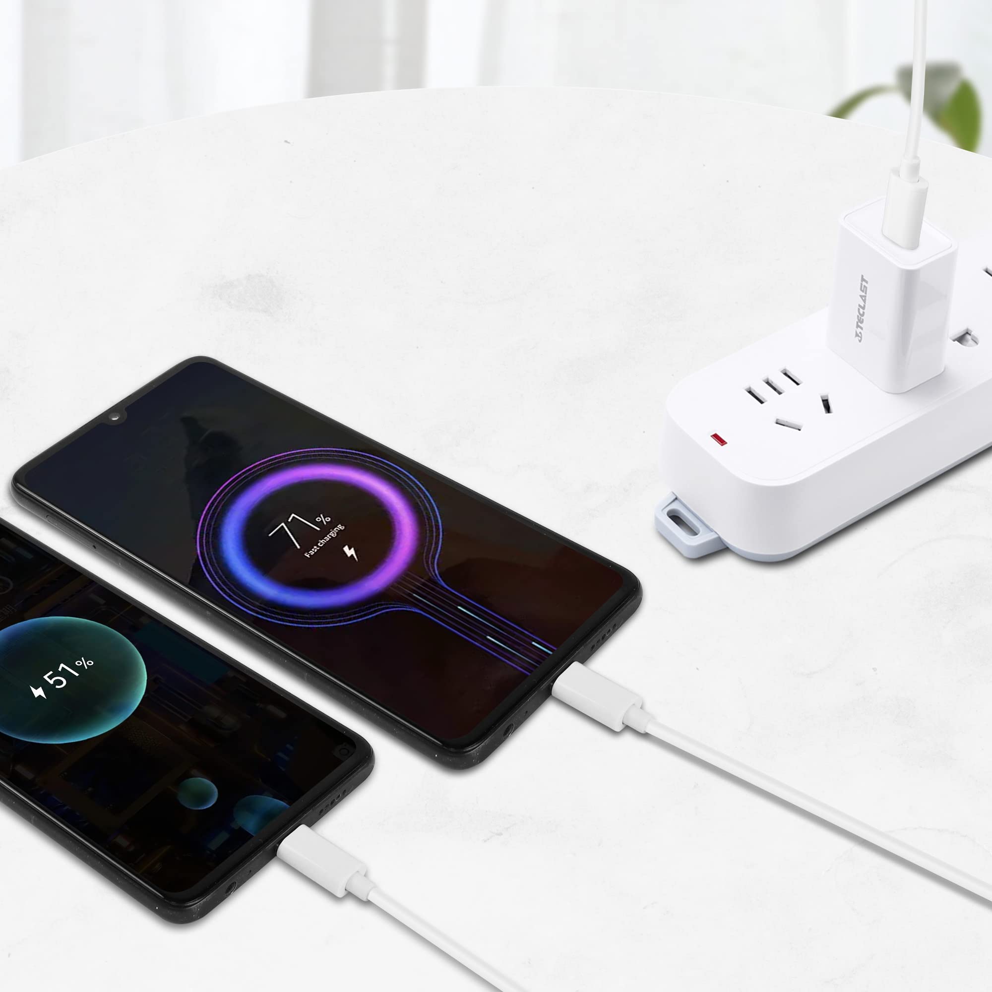 Gelrhonr Usb C Multi Charging Cable,Usb C Male To 2 Type C Male Charge Cable,2 In 1 Charging Cord Compatible With Mobile/Android