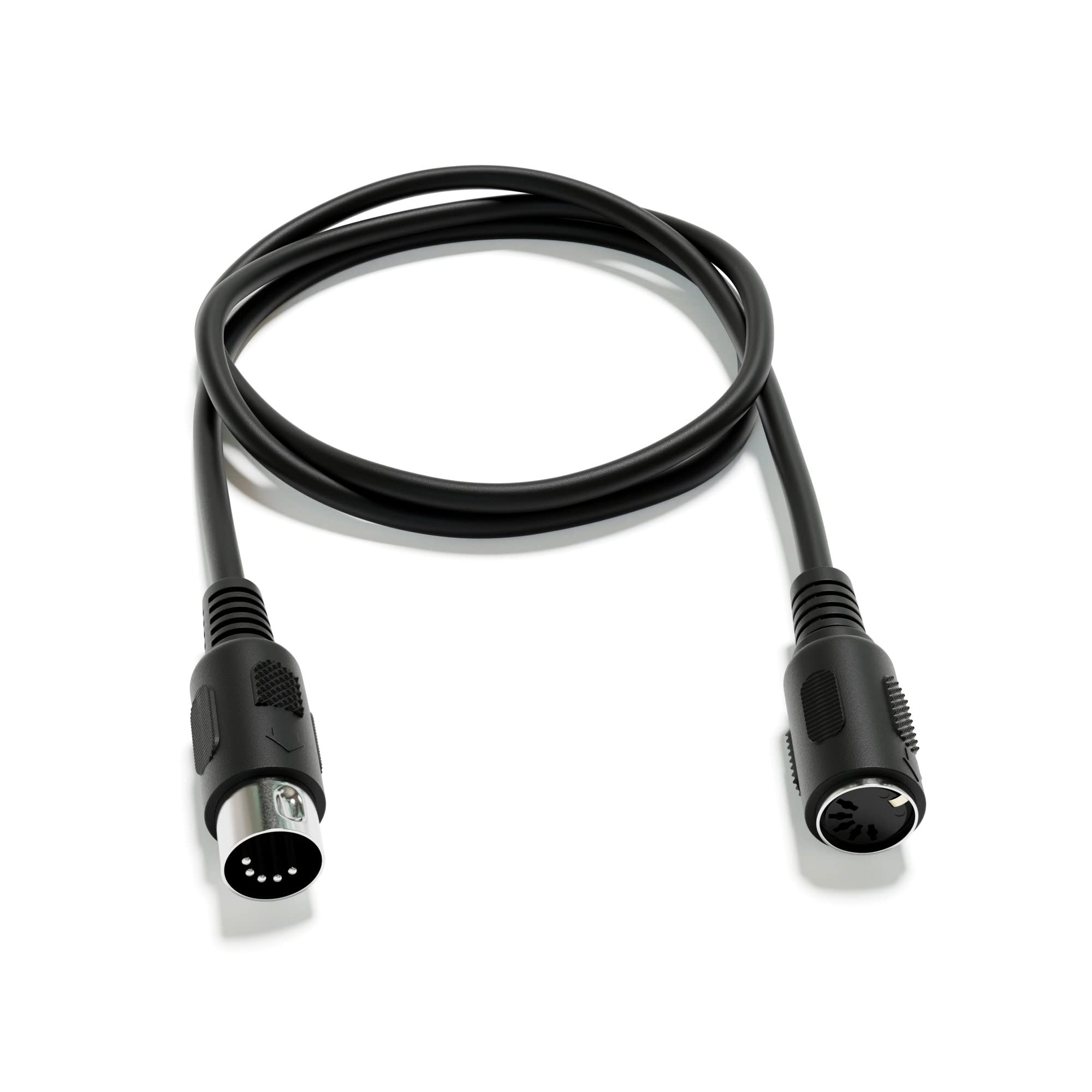 ExcelValley - MIDI Extension Audio Cable - 5 Pin DIN - Male to Male/Female [Male to Female | 100 cm - 39.37]