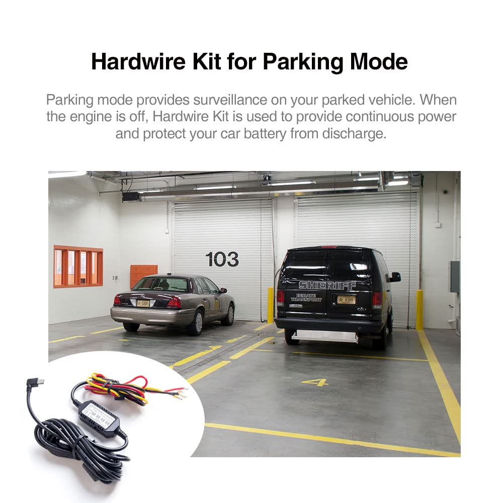 Viofo Hk4 Acc Hardwire Kit, Usb C Hard Wire Kit For T130, A119Mini Dash Cam, Low Voltage Protection For Parking Mode