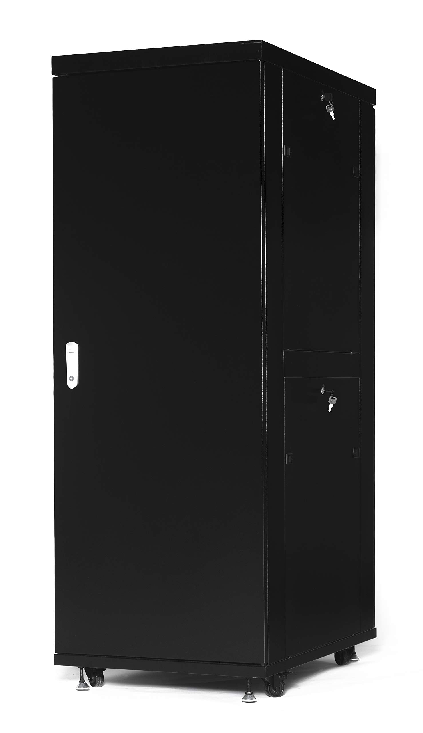 Server Rack   39 Inch Deep   Server Cabinet   On Wheels   Locking Network Cabinet   Networking Enclosure   Lockable Rack Mount   Pdu   Lcd Screen   Thermostat   4 X Fans (42U (24' W X 39' D X 84' H))