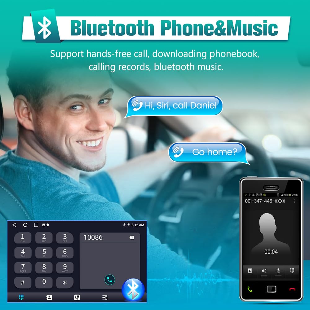 Awesafe Android Car Radio Stereo For Ford F150 F250 F350 Fusion Edge Explorer Taurus Freestar, 7 Inch Touch Screen Head Unit Car