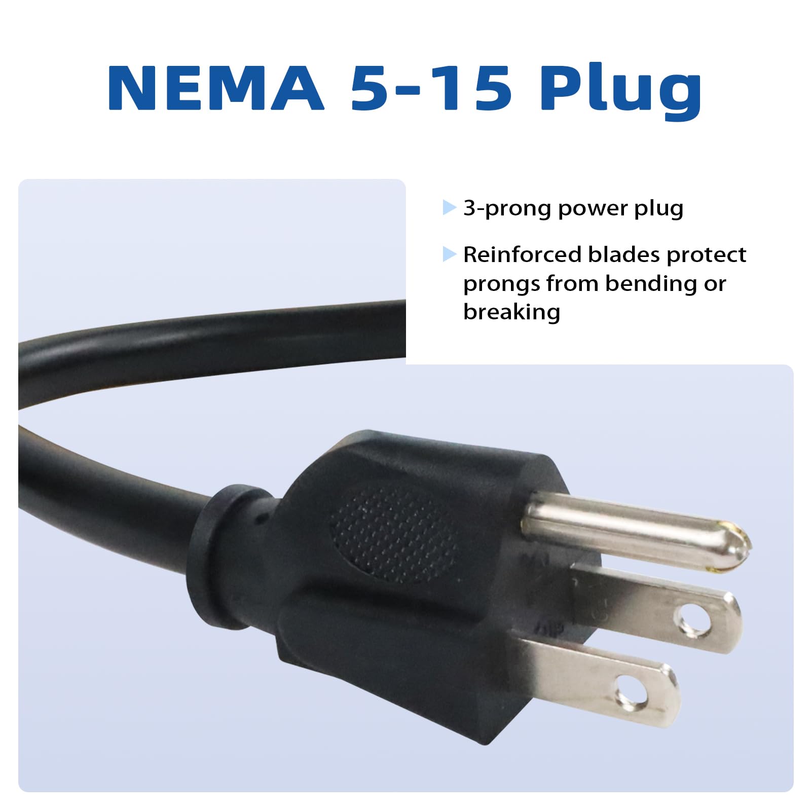 Ep 2 Pack 12 Ft 14/3C Sjtw Appliance And Power Tool Cord, 14 Gauge 3 Prong Heavy Duty Replacement Power Supply Cord Cable, 110V