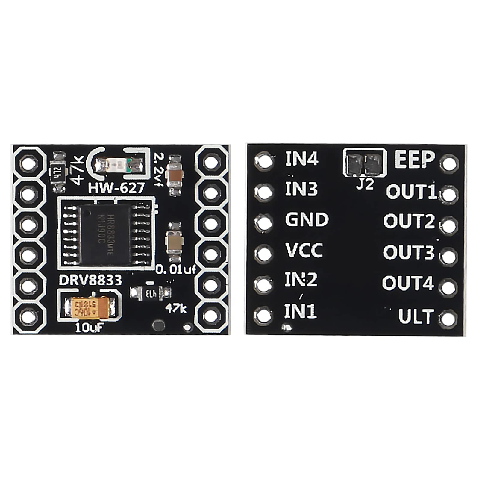 Qccan 10Pcs Drv8833 Motor Drive Module 1.5A Dual H Bridge Dc Gear Motor Driver Controller Board