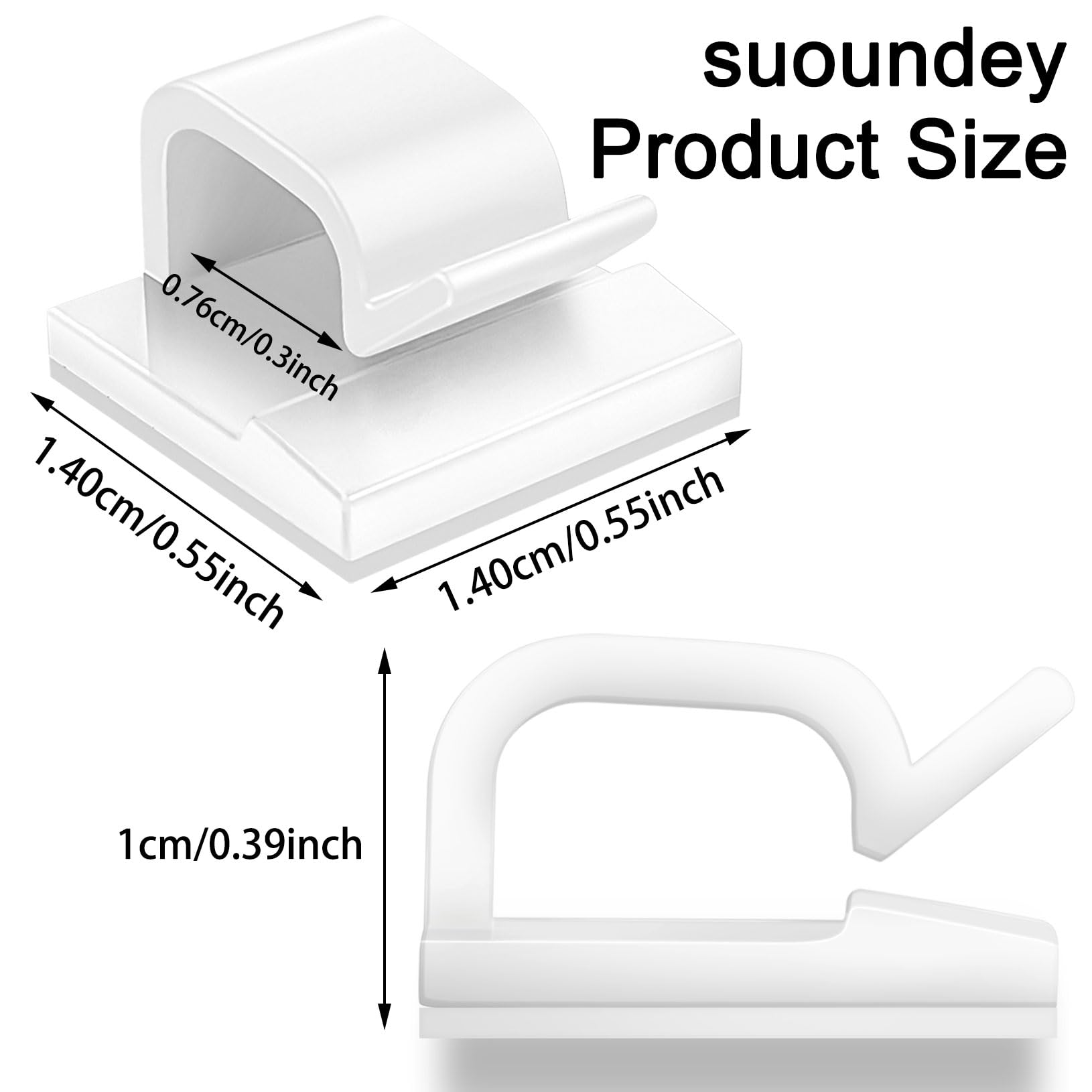 100 Pcs Cable Clips, Adhesive Cable Organizer Cord Holder Wire Clip Wire Management Self Adhesive Hooks Wire Holder For Office,