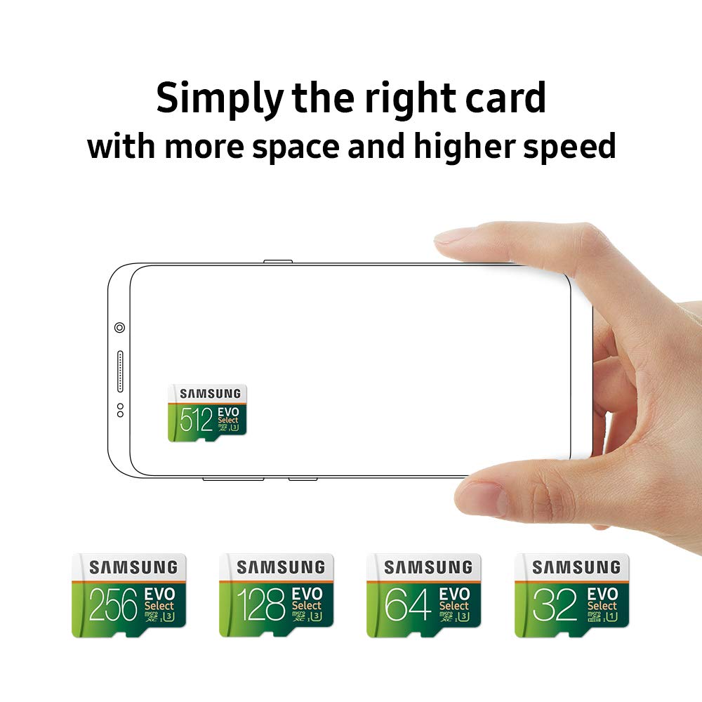 Samsung (Mb-Me256Ga/Am) 256Gb 100Mb/S (U3) Microsdxc Evo Select Memory Card With Full-Size Adapter