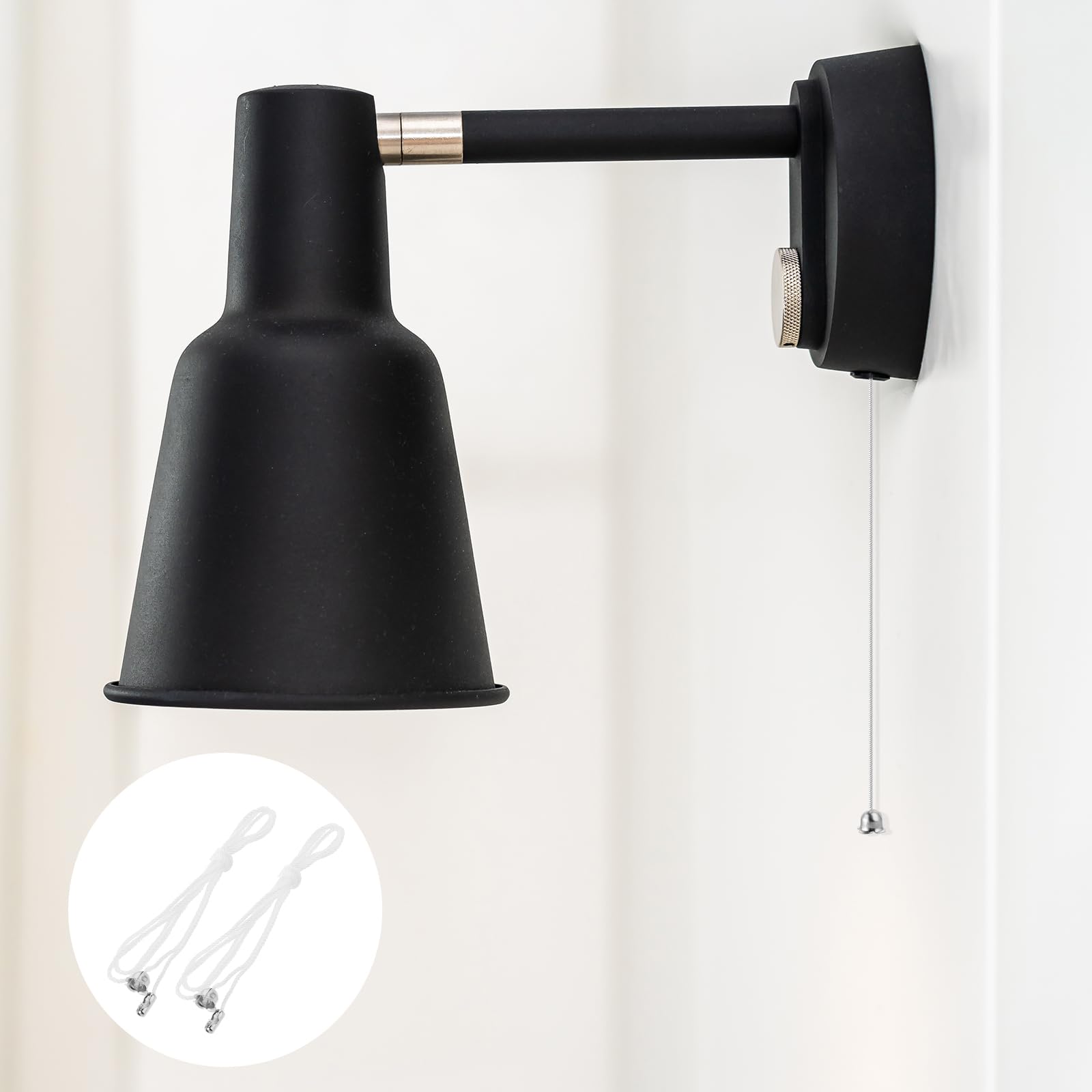 Sliverdew 8 Pack Pull Cord For Ceiling Switch Ceiling Fan Pull Chain Extender Light Pull Cord String With Connector Pull Chain E