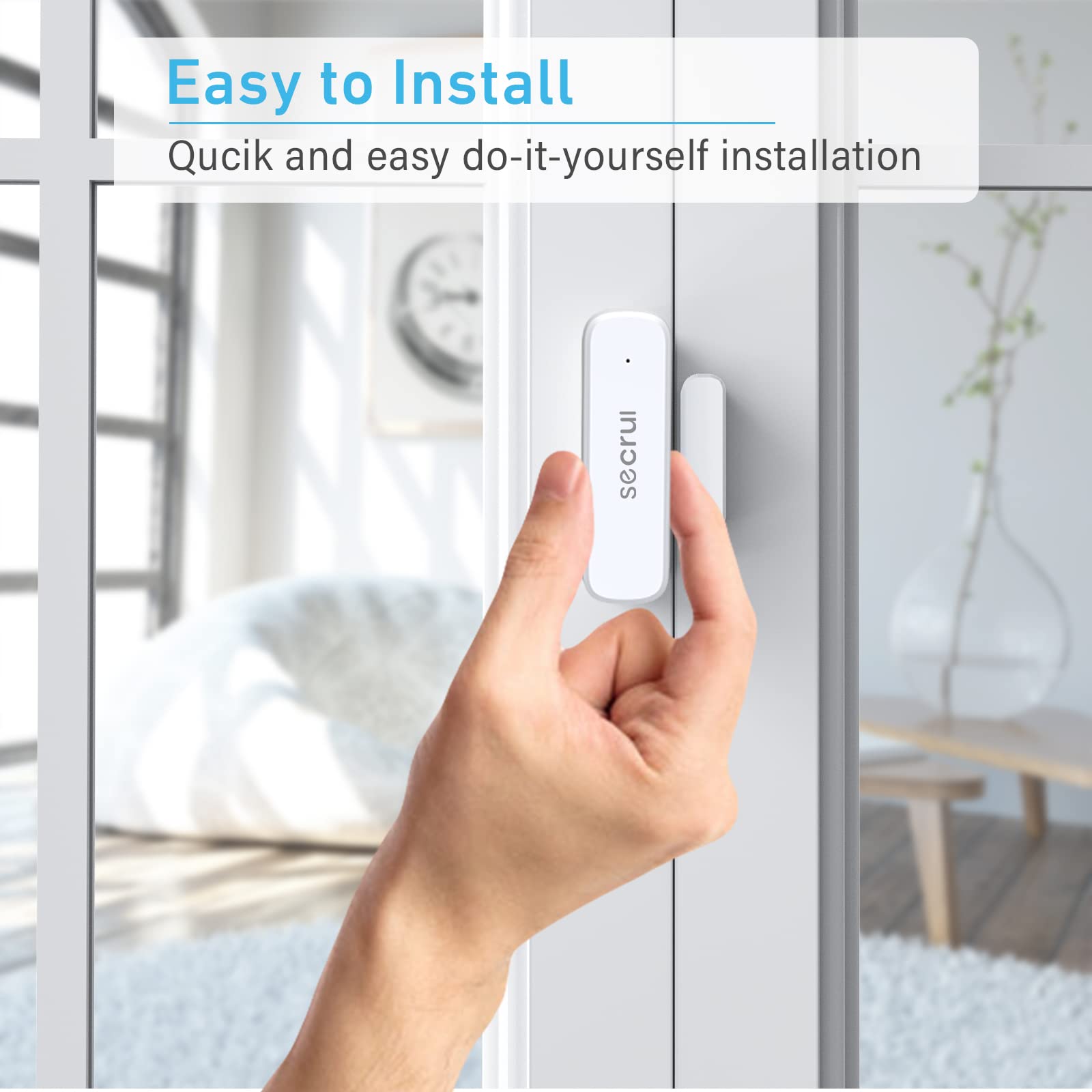 Secrui Door Chime With Adjustable Volume  Wireless Entry Alert With 52 Chimes   500Ft Rage Door Open Sensor Alarm For Home/Busin