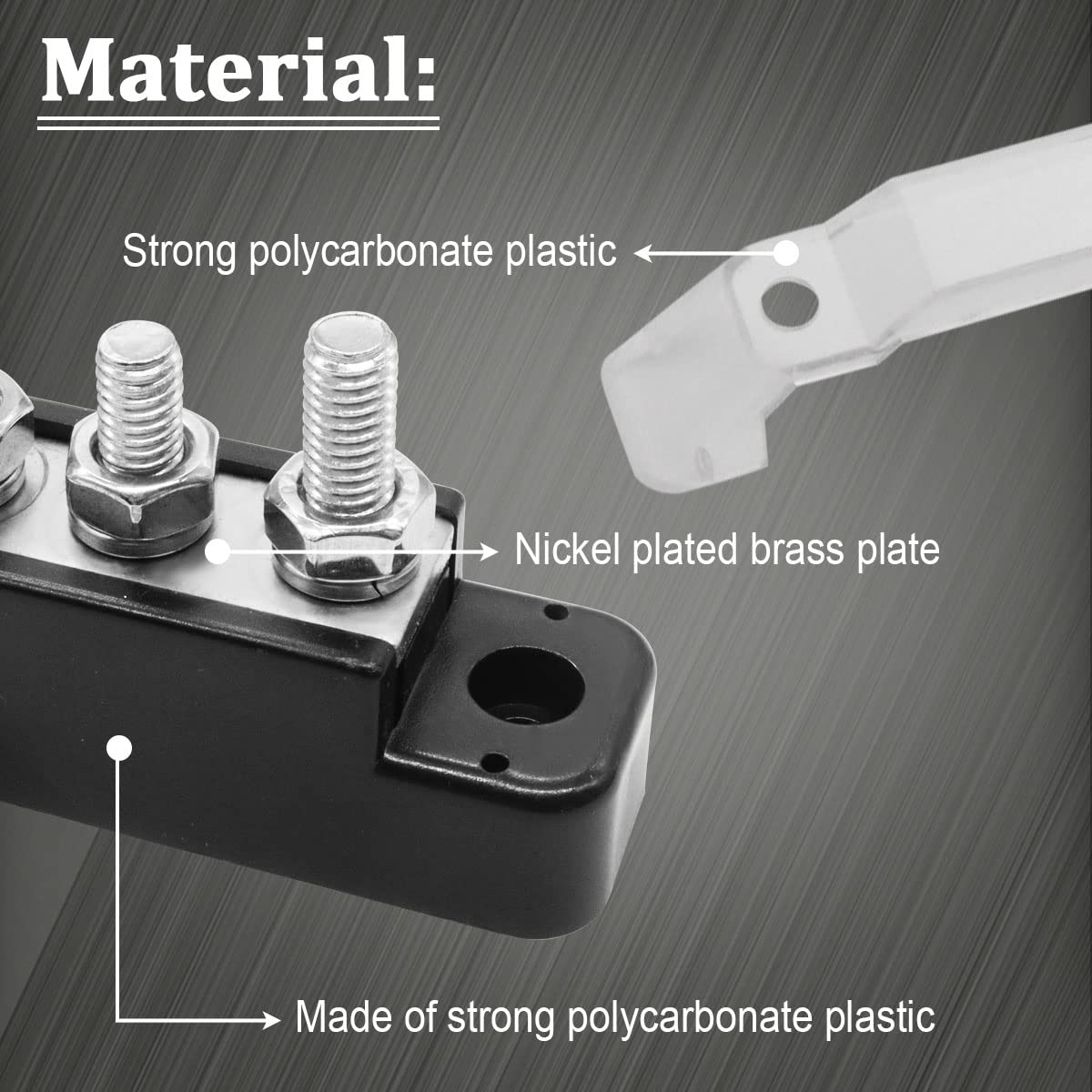 Seamaka 150A 12V Bus Bar Marine Power Distribution Terminal Block With Cover With 6 X 1/4    (M6) Post,Battery Bus Bar (Pair, Re