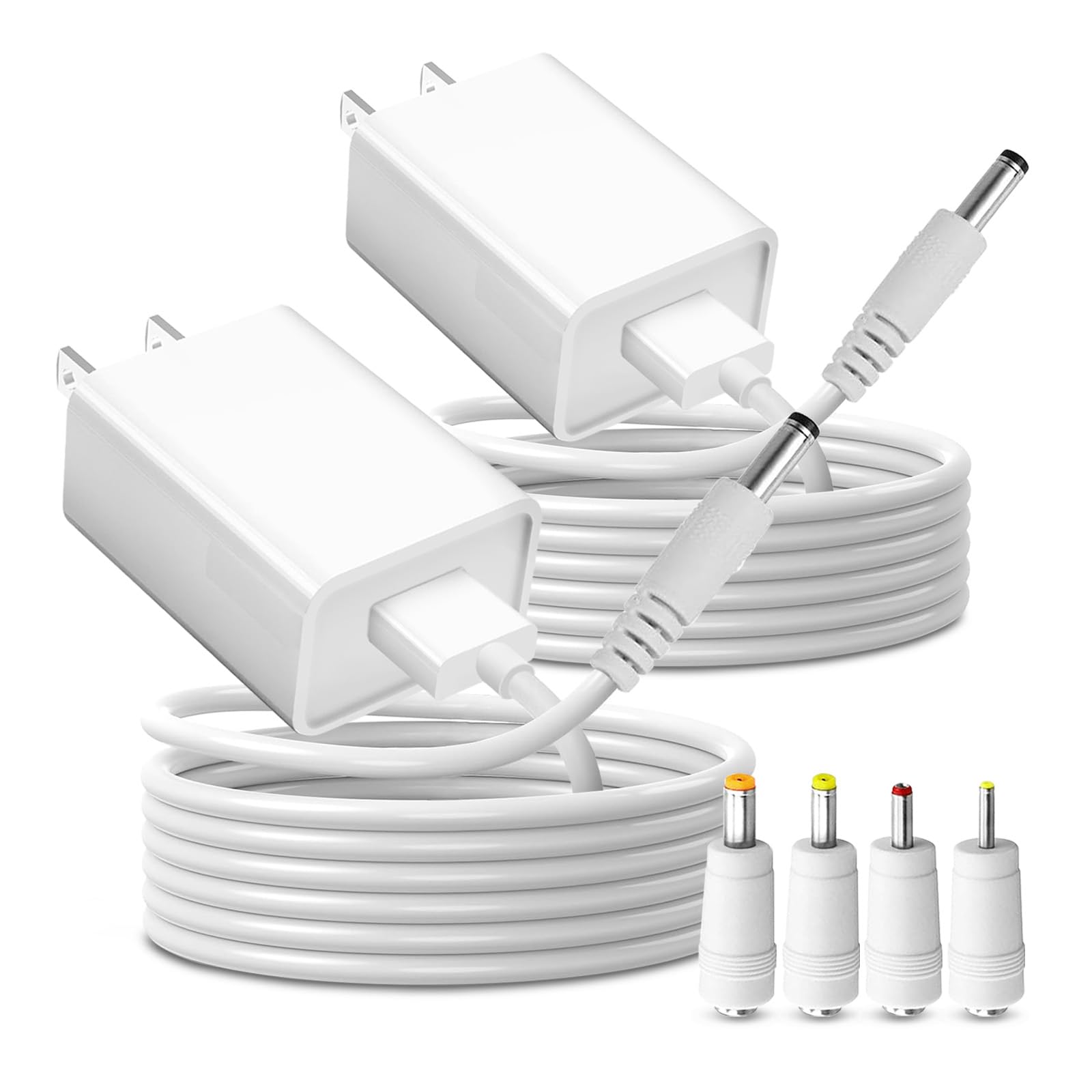 2 Pack 5V Ac/Dc Digital Picture Frame Power Cord Compatible With Philips, Hp, Skylight, Nix, Aluratek, Bsimb, Feelcare Charger Adapter