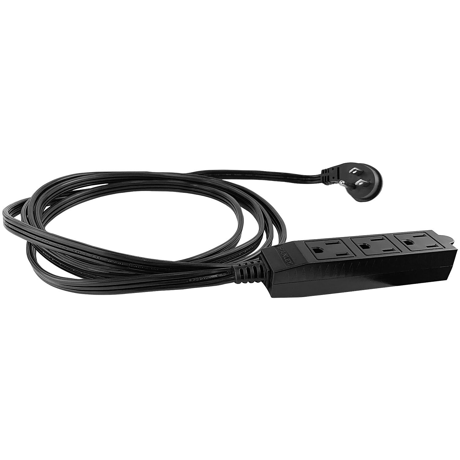Stanley 31131 Cordmax Office, Grounded 9Ft Low Profile 3 Outlet Indoor Extension Cord, Black