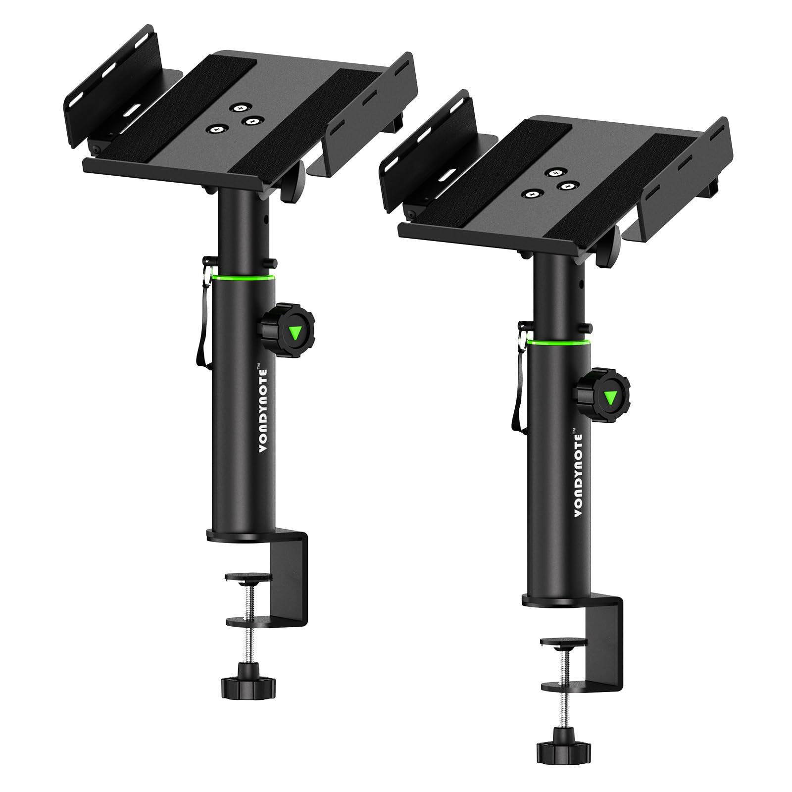 Vondynote Dual Side Clamp Studio Monitor Stands Desk Speaker Stands 12Tilt