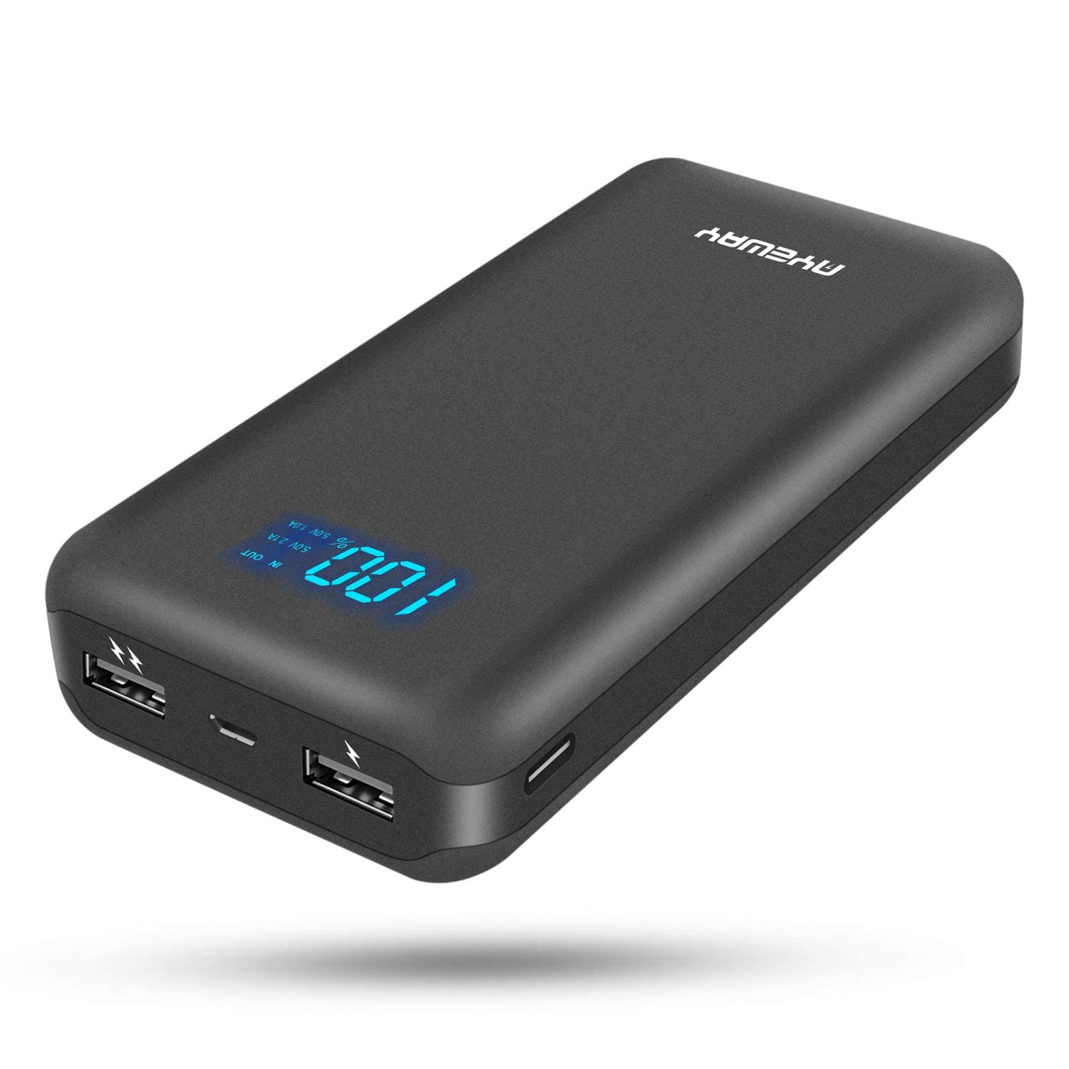Ayeway Battery Pack 5V 26800Mah Portable Charger Power Bank With Dual Outlets & Lcd Display,External Battery Phone Charger Compa